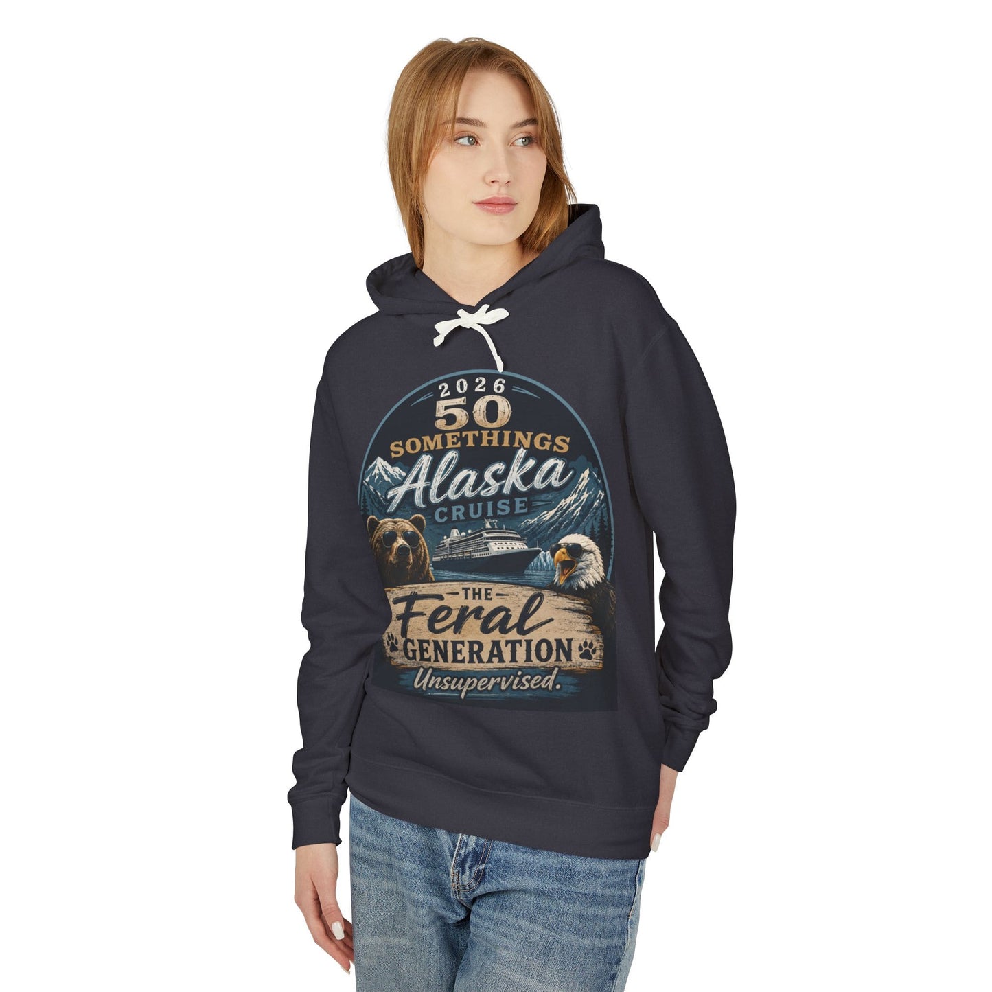 Printify Florida Villages of  Alaska Cruise 2016 Hoodie — "50 Somethings" Feral generation Souvenir Pullover