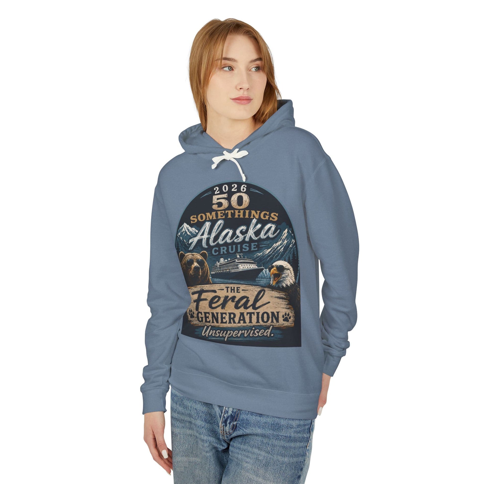 Printify Florida Villages of  Alaska Cruise 2016 Hoodie — "50 Somethings" Feral generation Souvenir Pullover