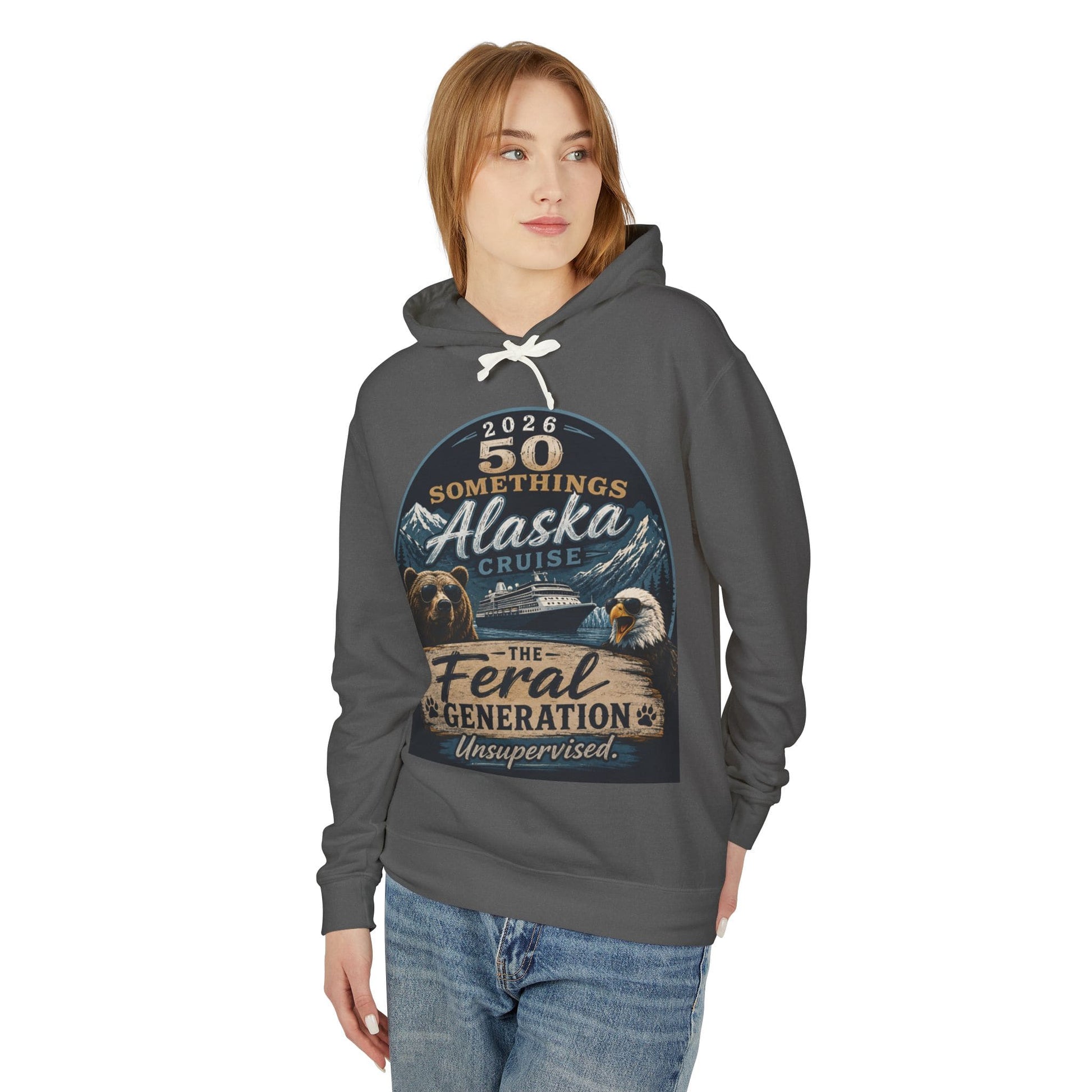 Printify Florida Villages of  Alaska Cruise 2016 Hoodie — "50 Somethings" Feral generation Souvenir Pullover
