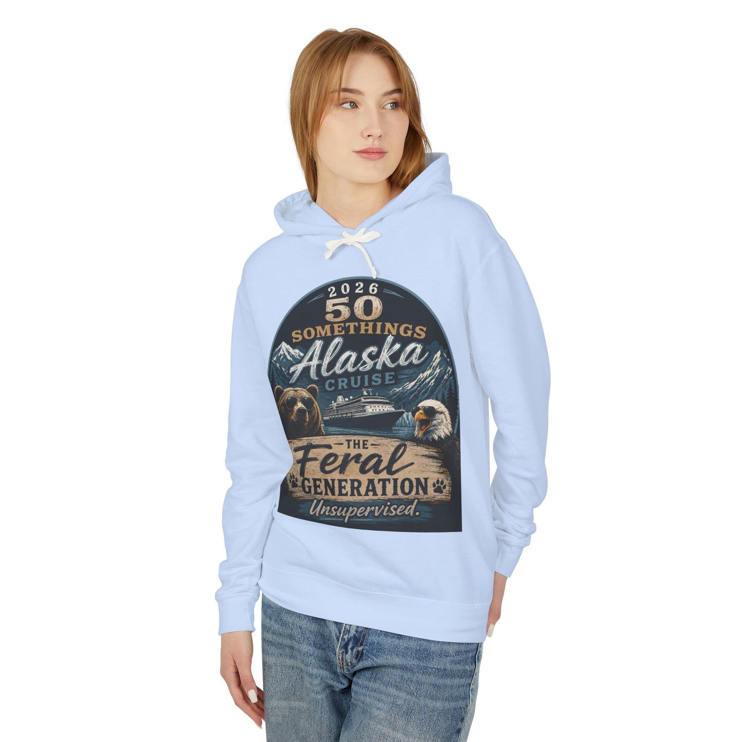 Printify Florida Villages of  Alaska Cruise 2016 Hoodie — "50 Somethings" Feral generation Souvenir Pullover
