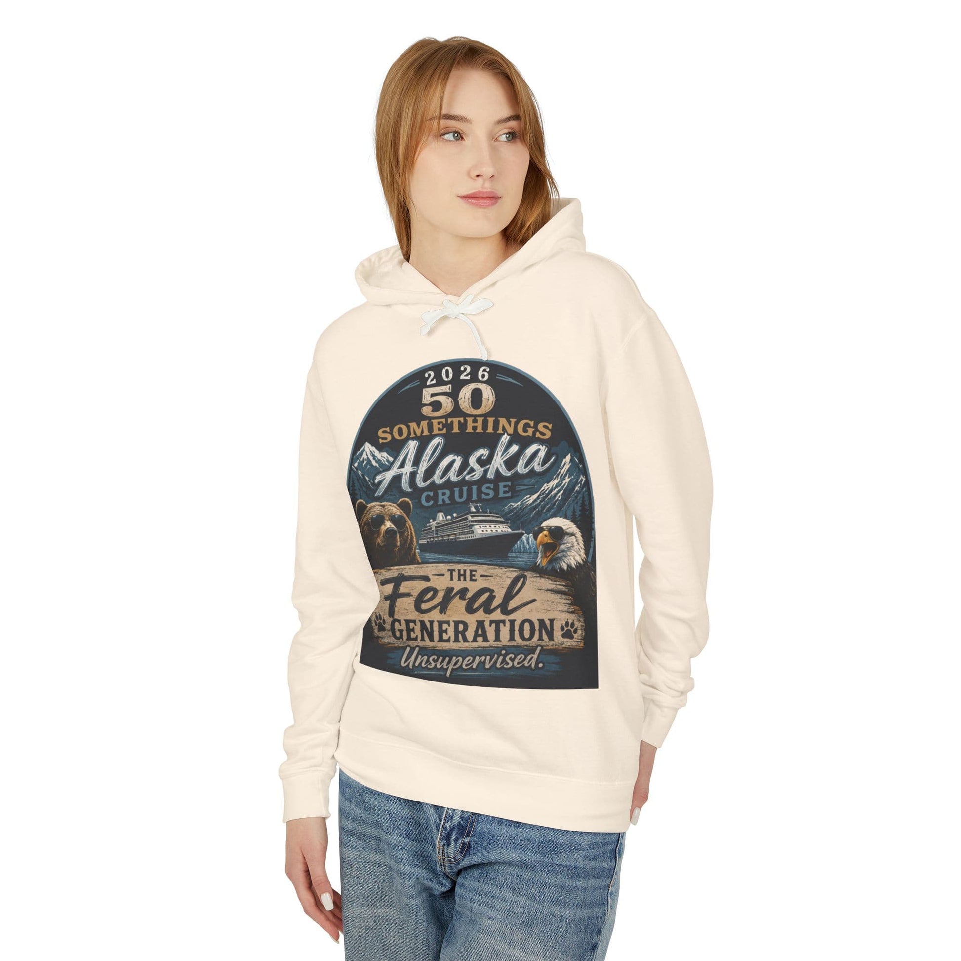 Printify Florida Villages of  Alaska Cruise 2016 Hoodie — "50 Somethings" Feral generation Souvenir Pullover