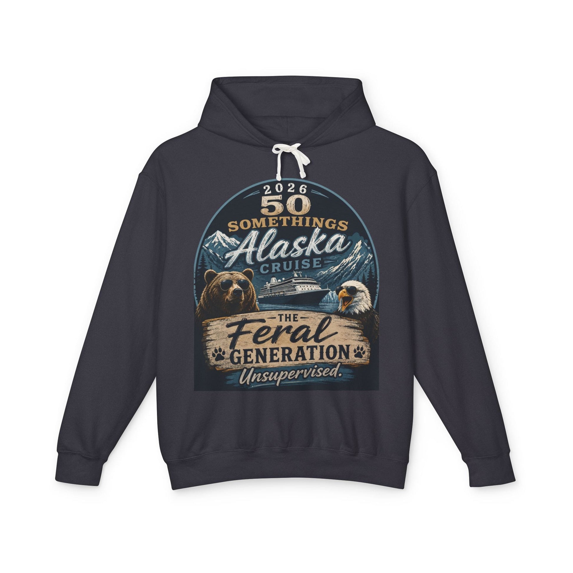 Printify Florida Villages of  Alaska Cruise 2016 Hoodie — "50 Somethings" Feral generation Souvenir Pullover