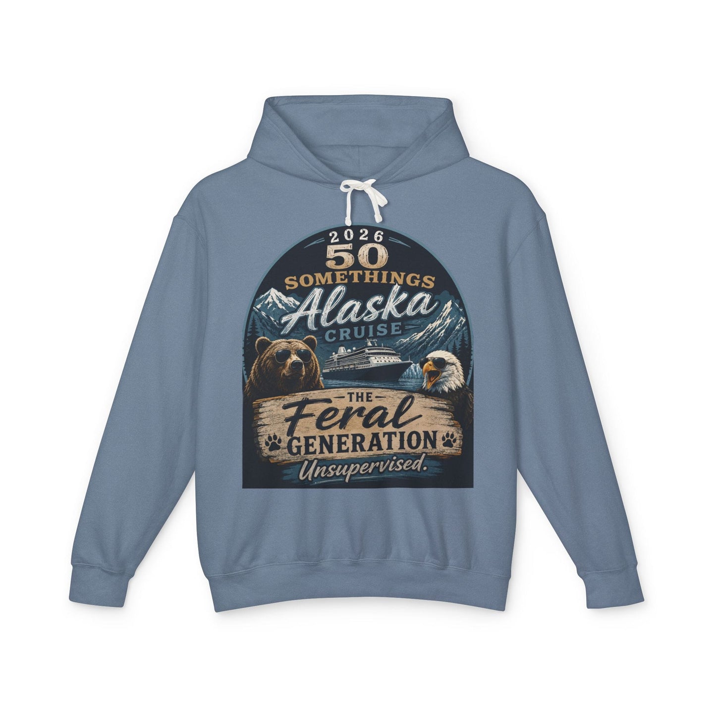 Printify Florida Villages of  Alaska Cruise 2016 Hoodie — "50 Somethings" Feral generation Souvenir Pullover
