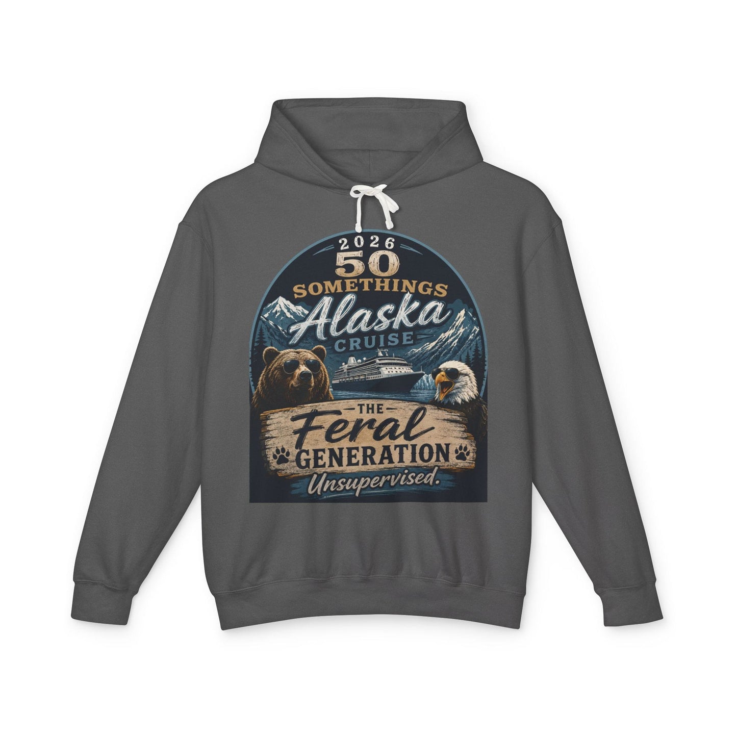 Printify Florida Villages of  Alaska Cruise 2016 Hoodie — "50 Somethings" Feral generation Souvenir Pullover