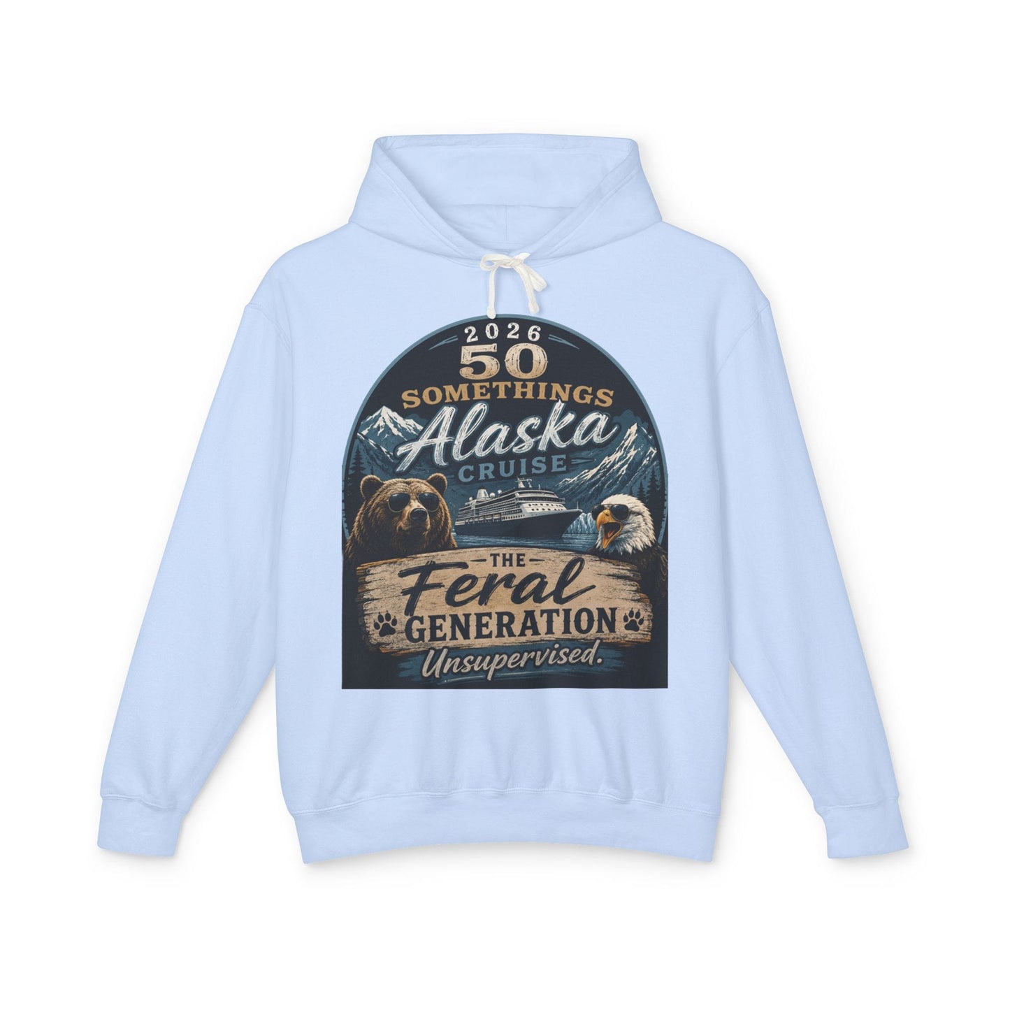 Printify Florida Villages of  Alaska Cruise 2016 Hoodie — "50 Somethings" Feral generation Souvenir Pullover