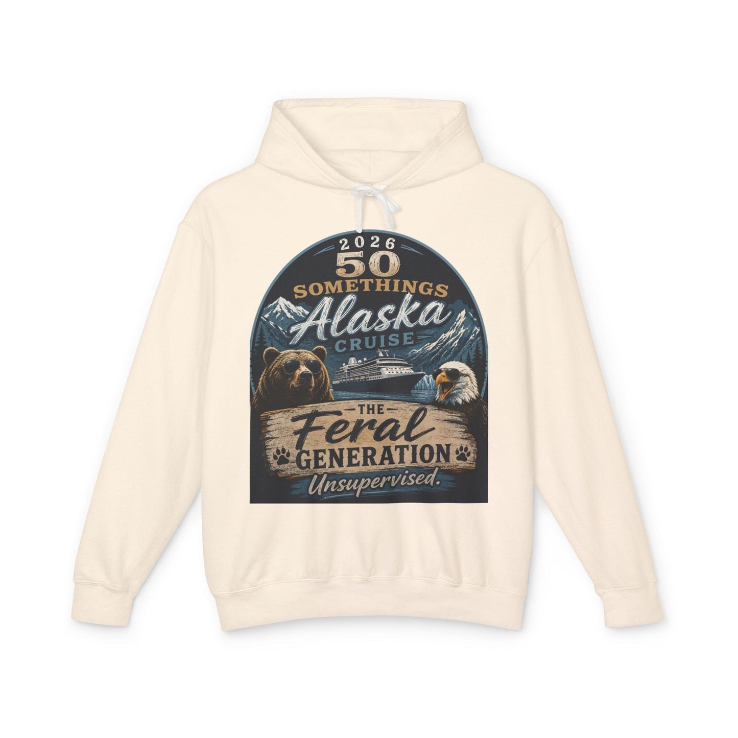 Printify Florida Villages of  Alaska Cruise 2016 Hoodie — "50 Somethings" Feral generation Souvenir Pullover