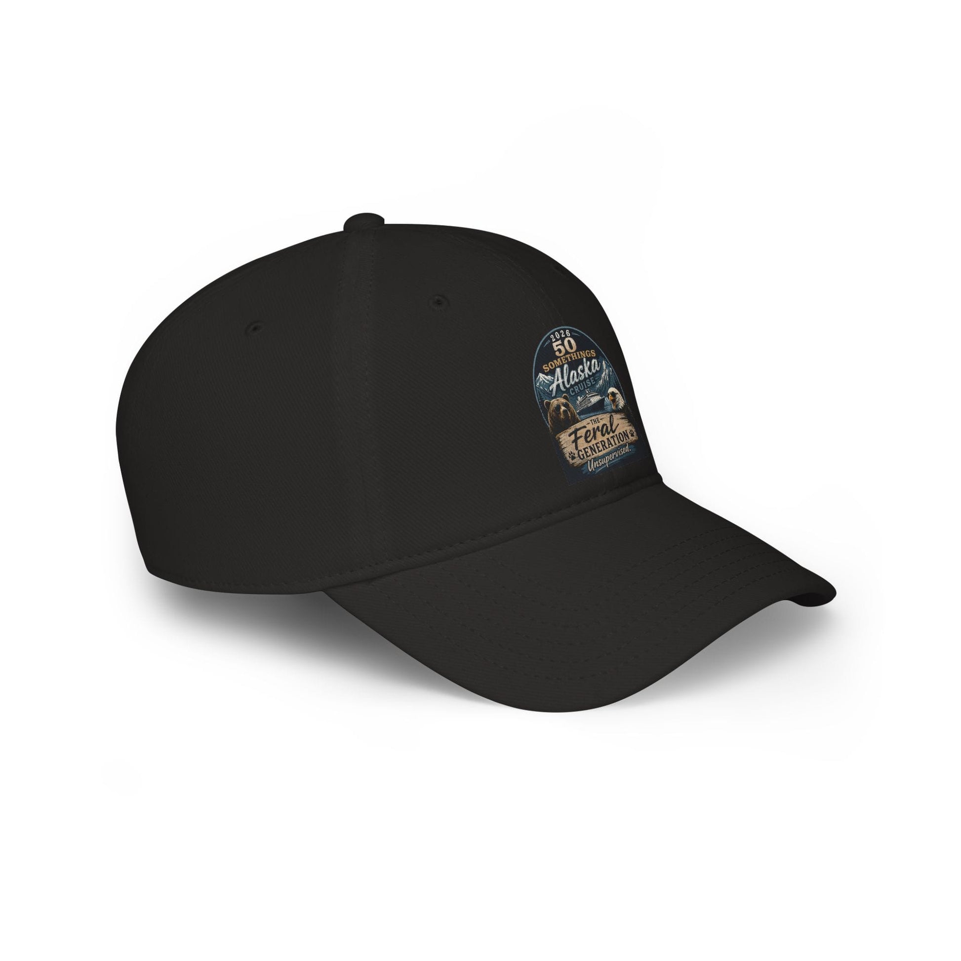Printify Florida Villages of  Alaska Cruise 2025 "50 Somethings Feral Generation" Low Profile Baseball Cap