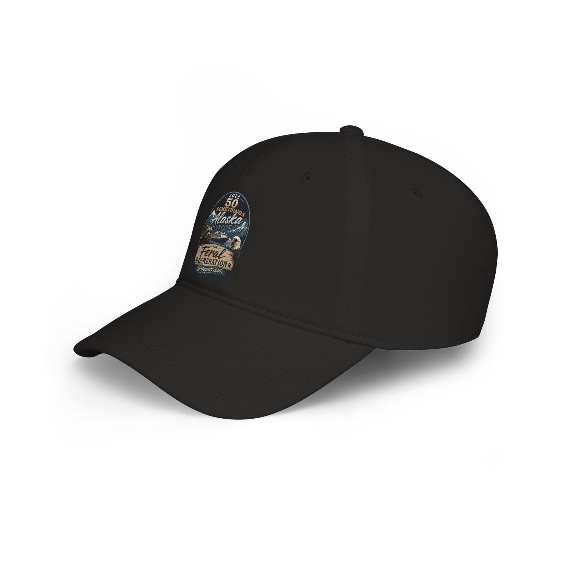 Printify Florida Villages of  Alaska Cruise 2025 "50 Somethings Feral Generation" Low Profile Baseball Cap