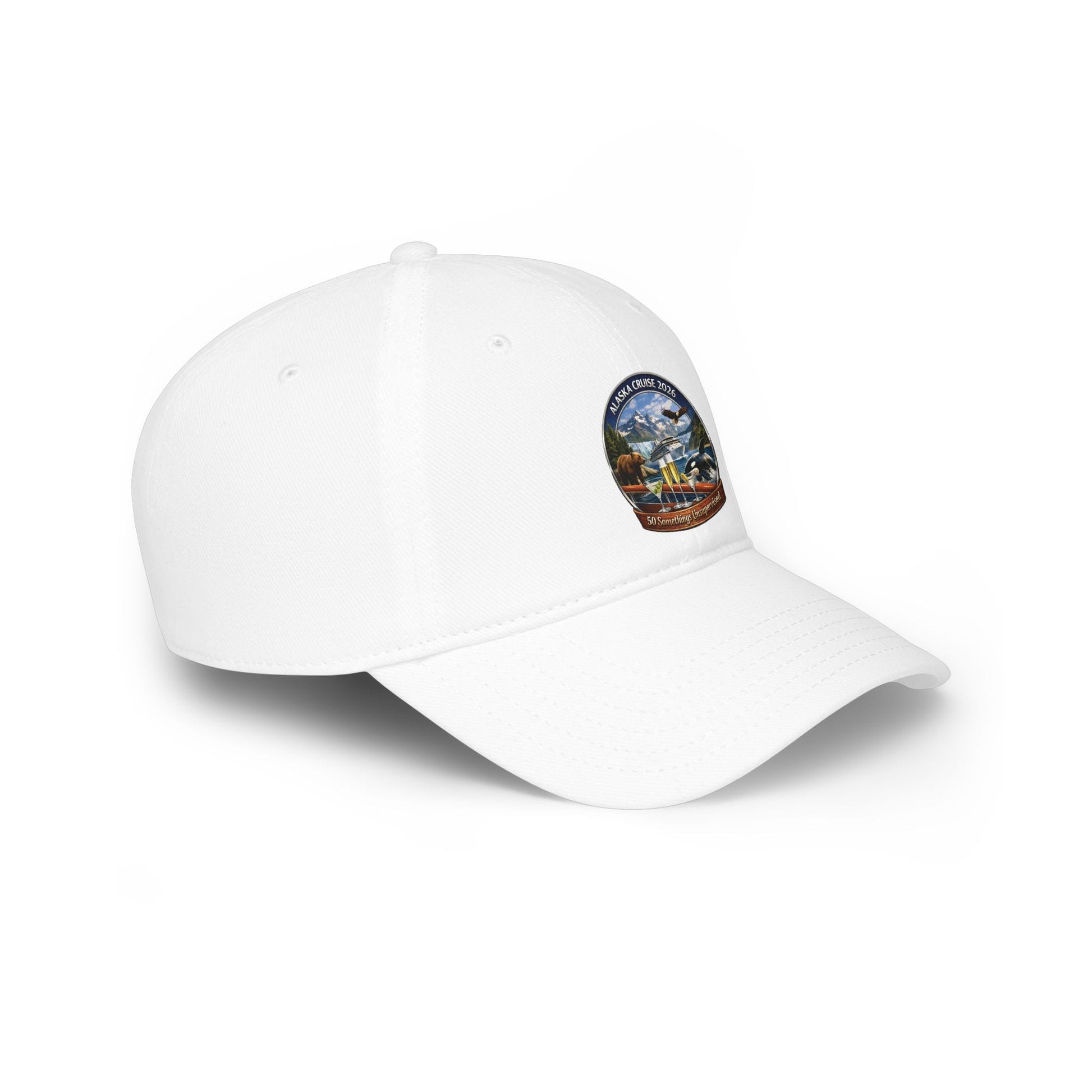 Printify Florida Villages of  Alaska Cruise 2025 "50 Somethings Unsupervised" Low Profile Baseball Cap