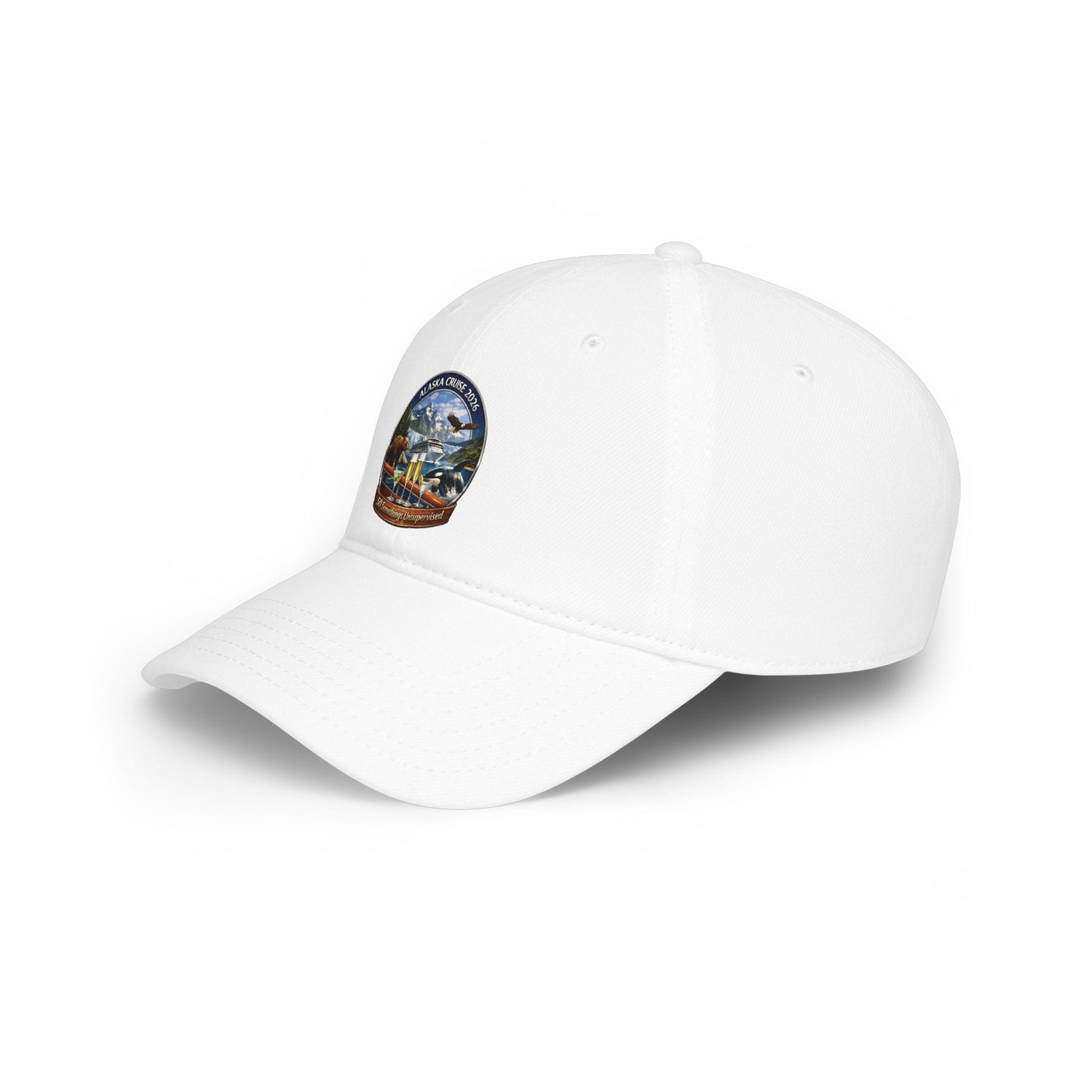 Printify Florida Villages of  Alaska Cruise 2025 "50 Somethings Unsupervised" Low Profile Baseball Cap