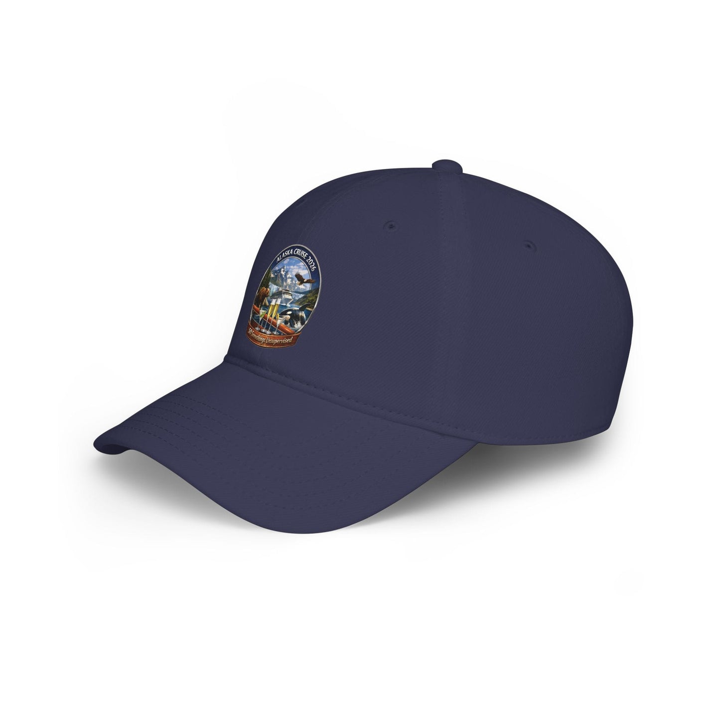 Printify Florida Villages of  Alaska Cruise 2025 "50 Somethings Unsupervised" Low Profile Baseball Cap