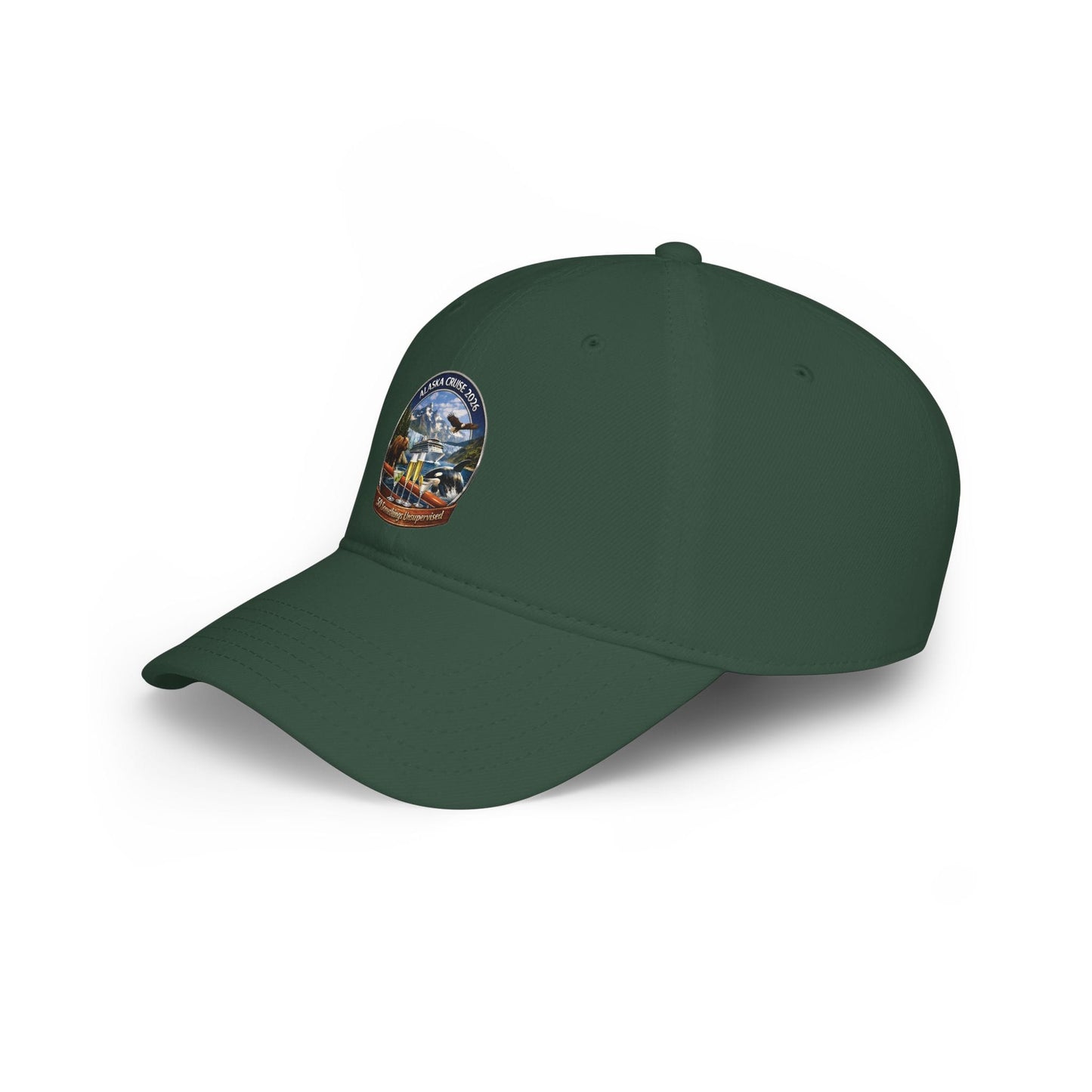 Printify Florida Villages of  Alaska Cruise 2025 "50 Somethings Unsupervised" Low Profile Baseball Cap