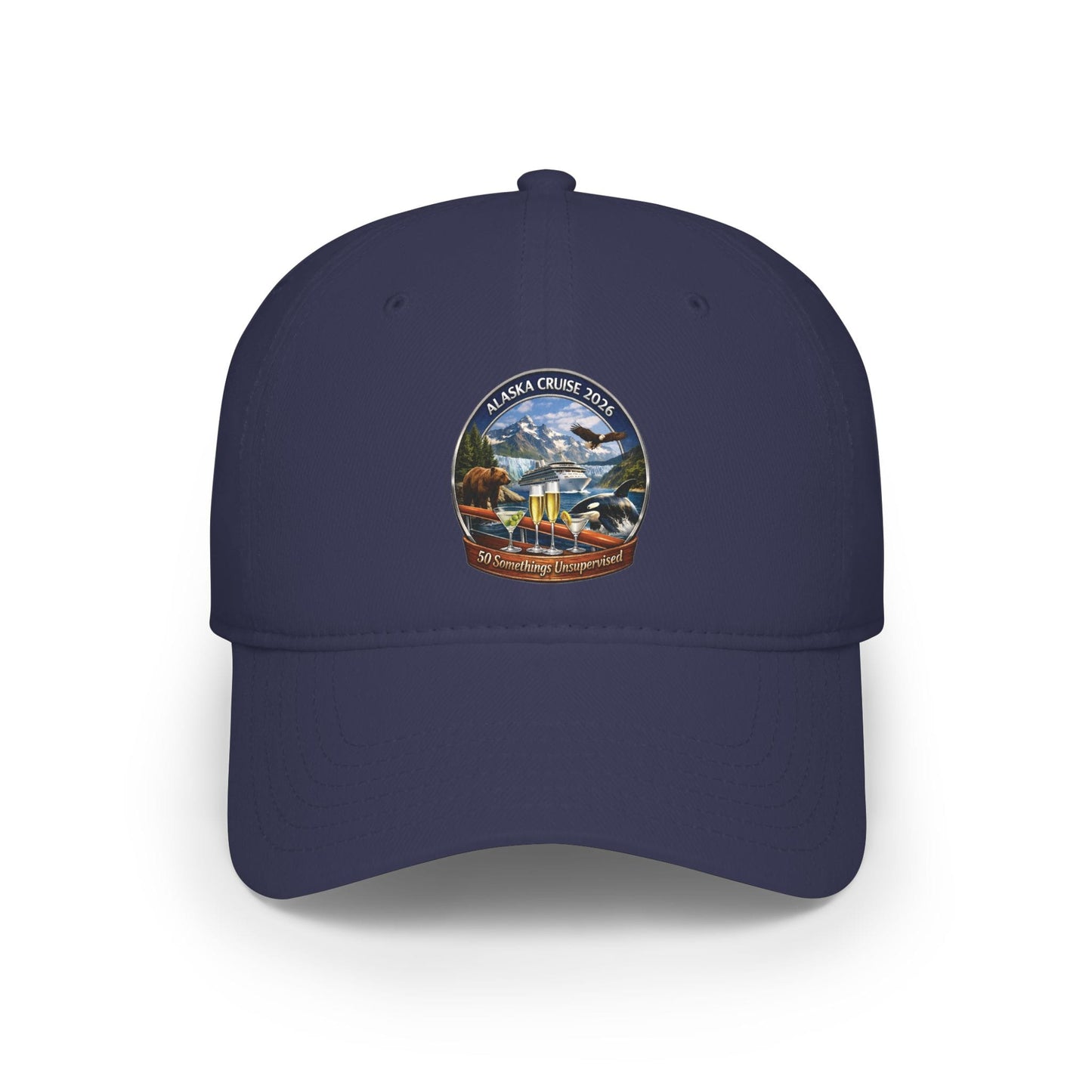 Printify Florida Villages of  Alaska Cruise 2025 "50 Somethings Unsupervised" Low Profile Baseball Cap