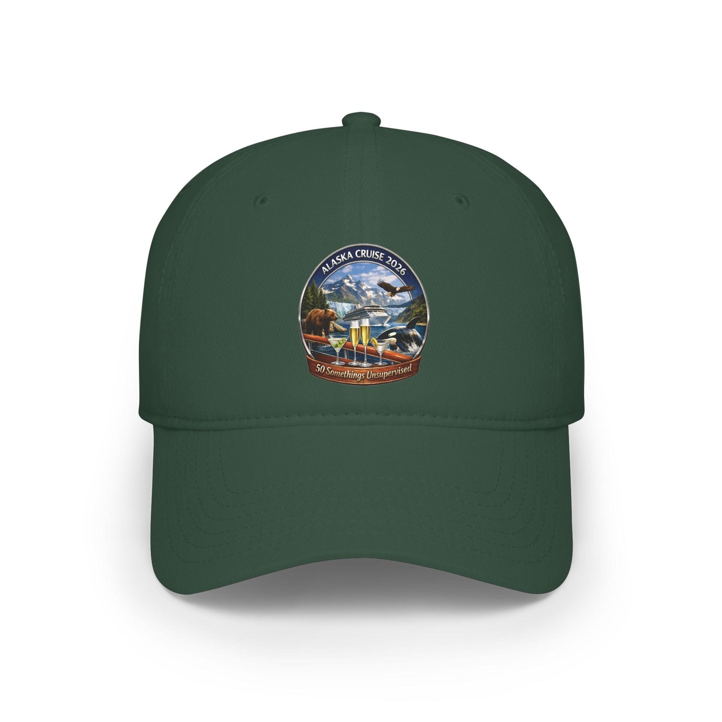 Printify Florida Villages of  Alaska Cruise 2025 "50 Somethings Unsupervised" Low Profile Baseball Cap