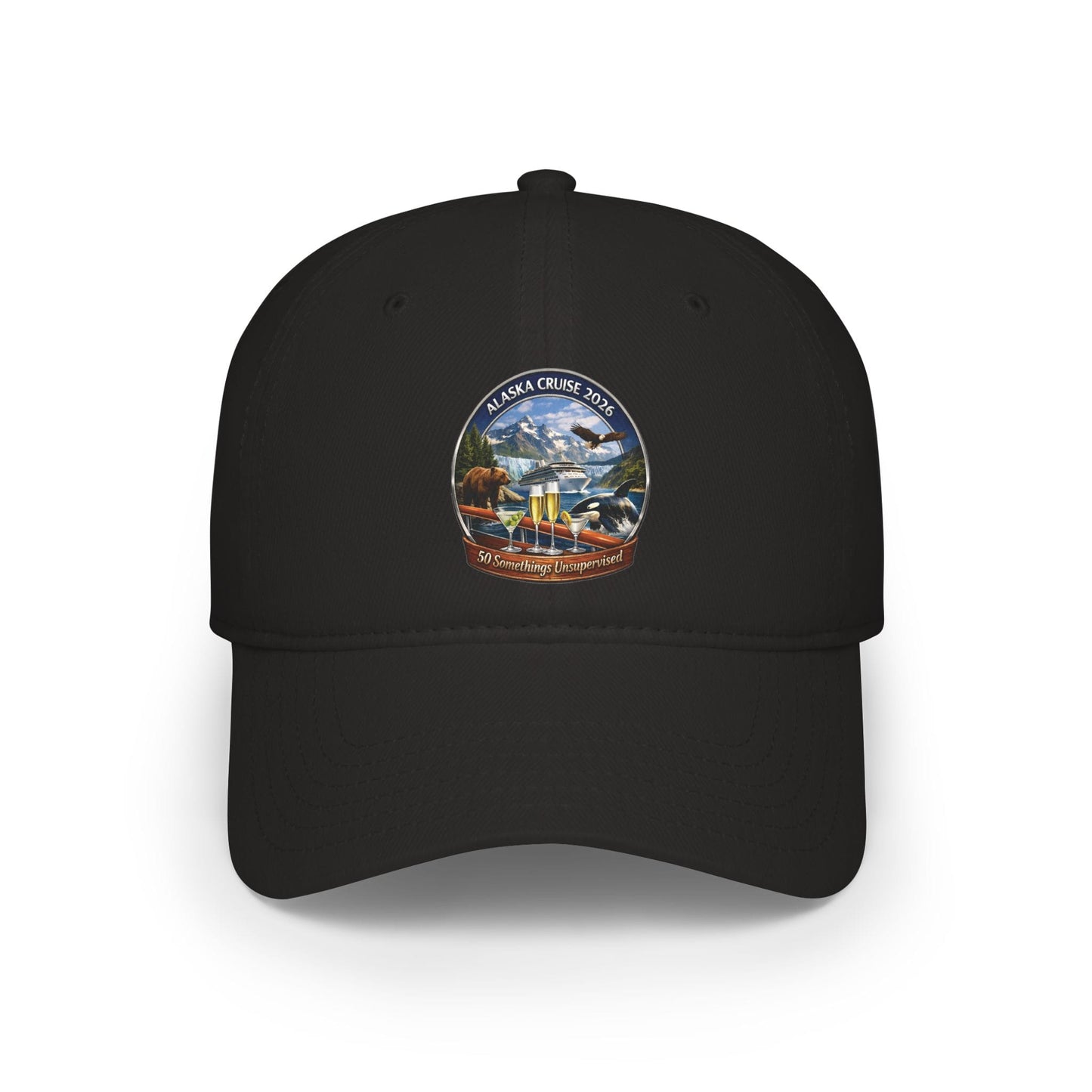 Printify Florida Villages of  Alaska Cruise 2025 "50 Somethings Unsupervised" Low Profile Baseball Cap