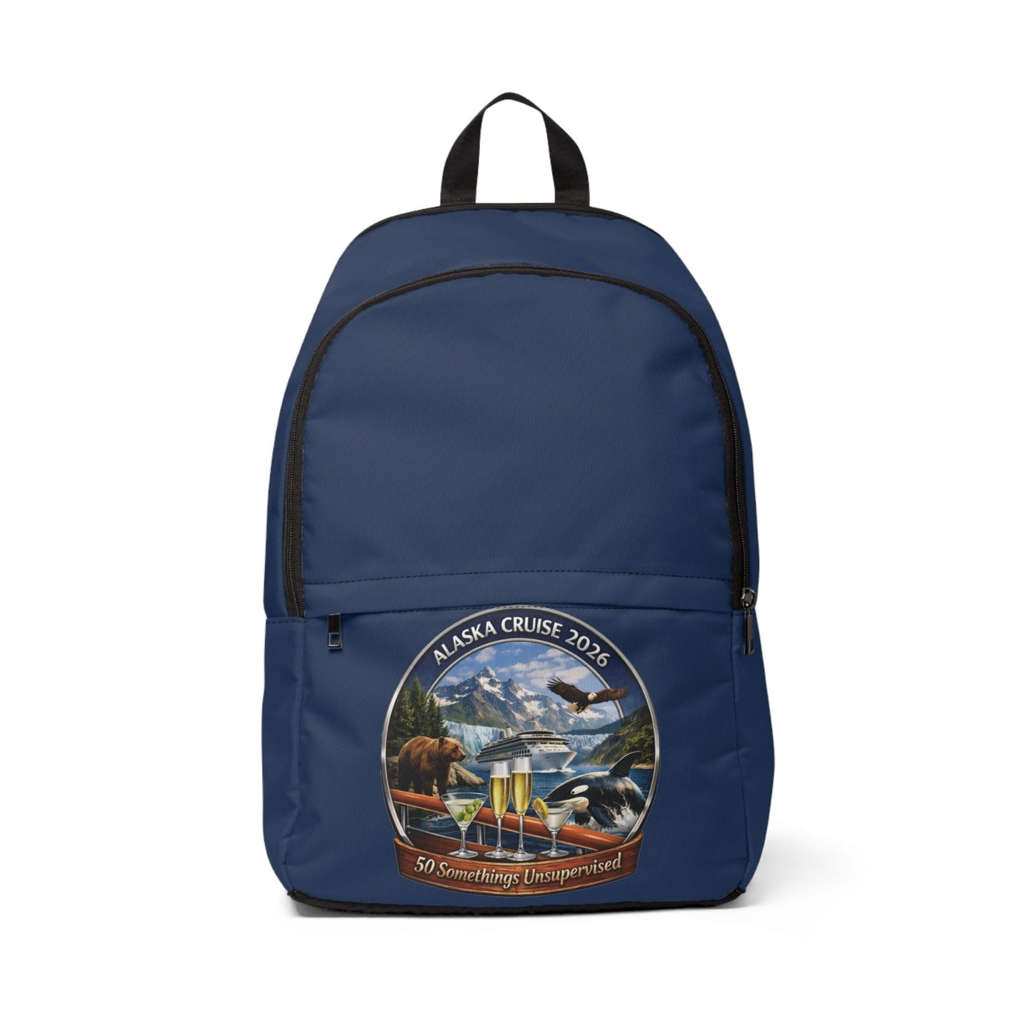Printify Florida Villages of  Alaska Cruise Waterproof Souvenir Backpack — 50 Somethings Unsupervised