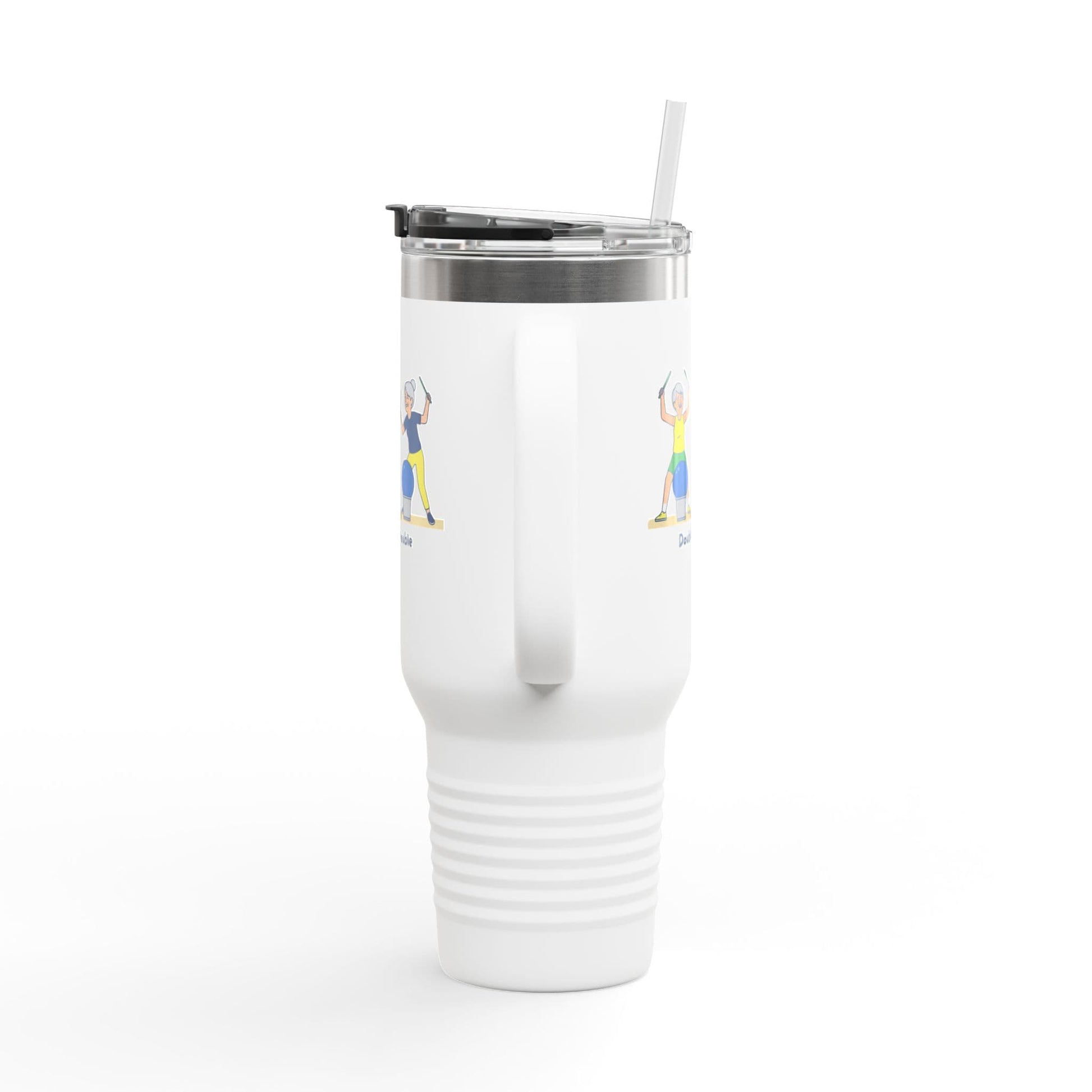 Printify Florida Villages of  Cardio Drumming "Double Trouble" TT2E Characters (Seniors) Tumbler