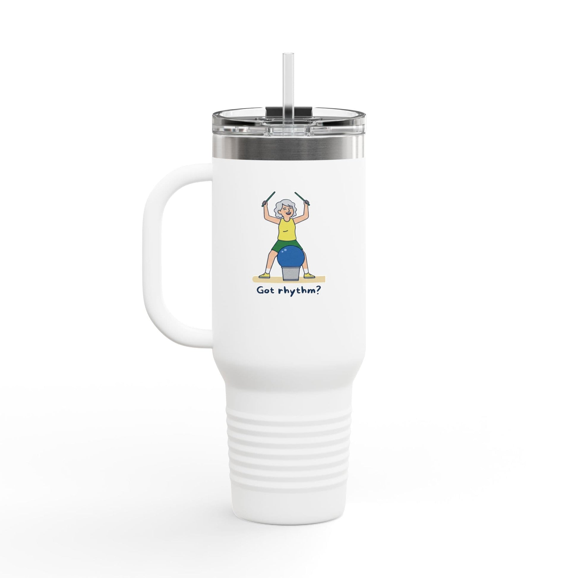 Printify Florida Villages of  Cardio Drumming "Got Rhythm?" TT2E Characters (Seniors) Tumbler
