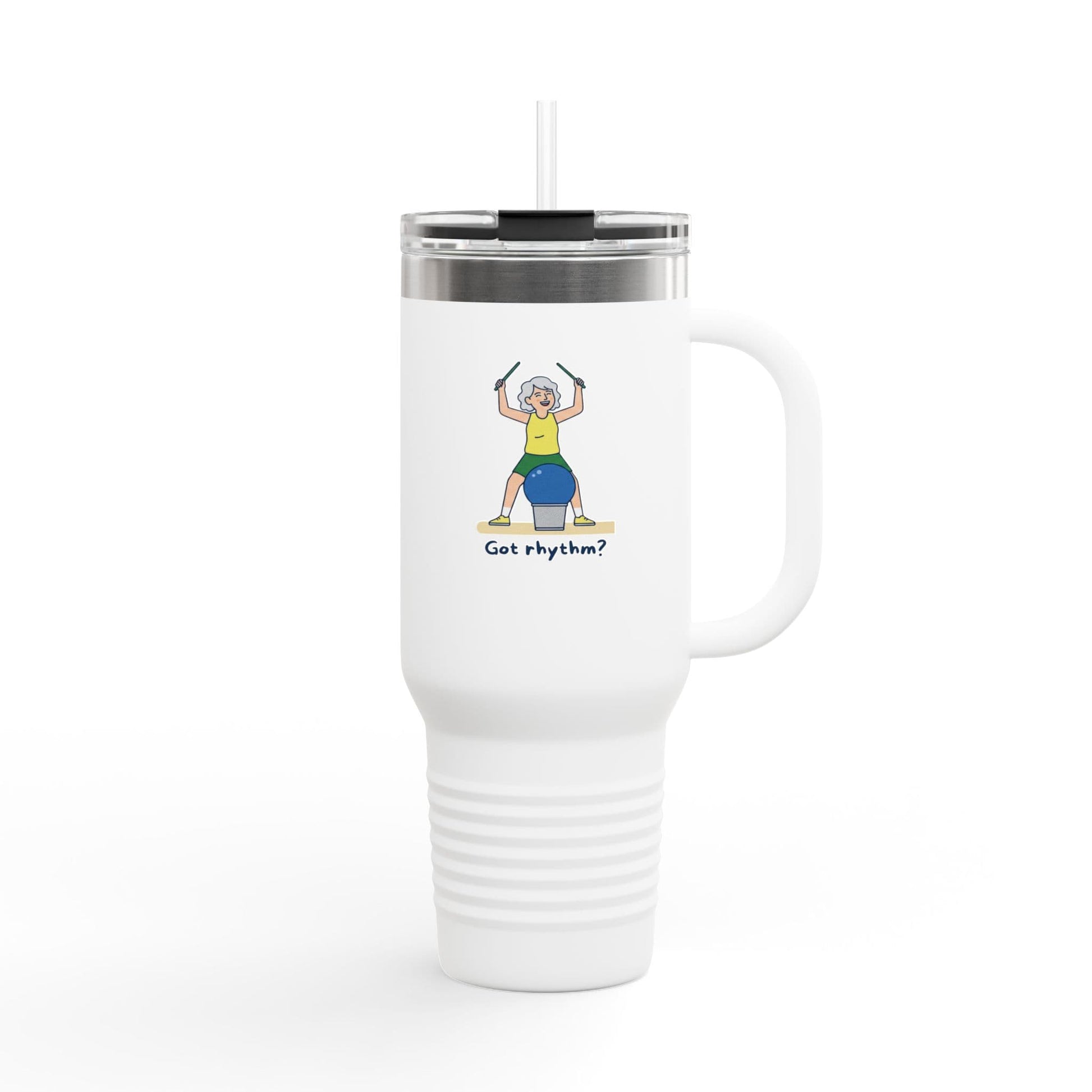 Printify Florida Villages of  Cardio Drumming "Got Rhythm?" TT2E Characters (Seniors) Tumbler