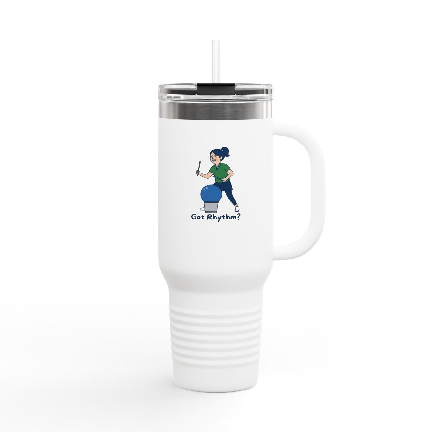 Printify Florida Villages of  Cardio Drumming "Got Rhythm?" TT2E Characters Tumbler