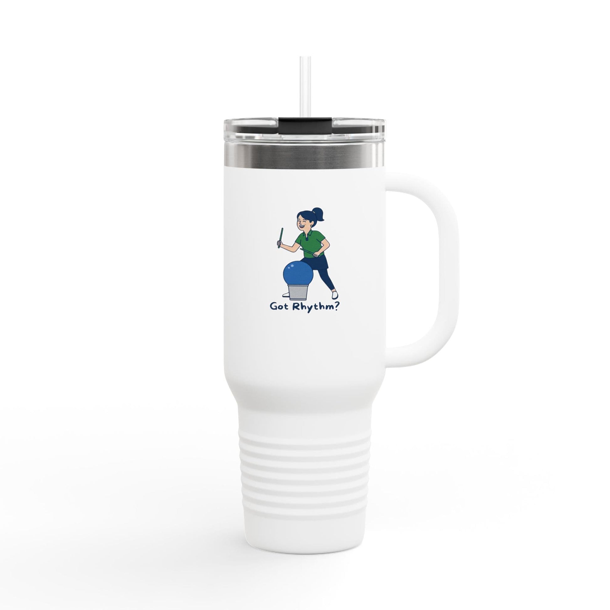 Printify Florida Villages of  Cardio Drumming "Got Rhythm?" TT2E Characters Tumbler