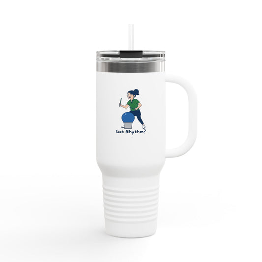 Printify Florida Villages of  Cardio Drumming "Got Rhythm?" TT2E Characters Tumbler