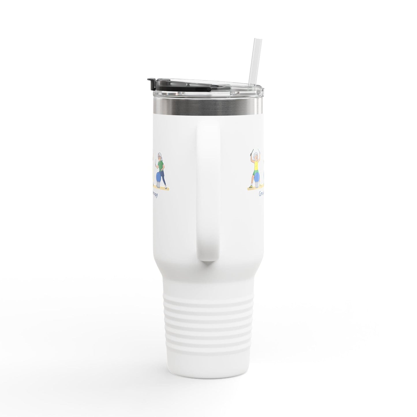 Printify Florida Villages of  Cardio Drumming "Group Therapy" TT2E Characters (Seniors) Tumbler