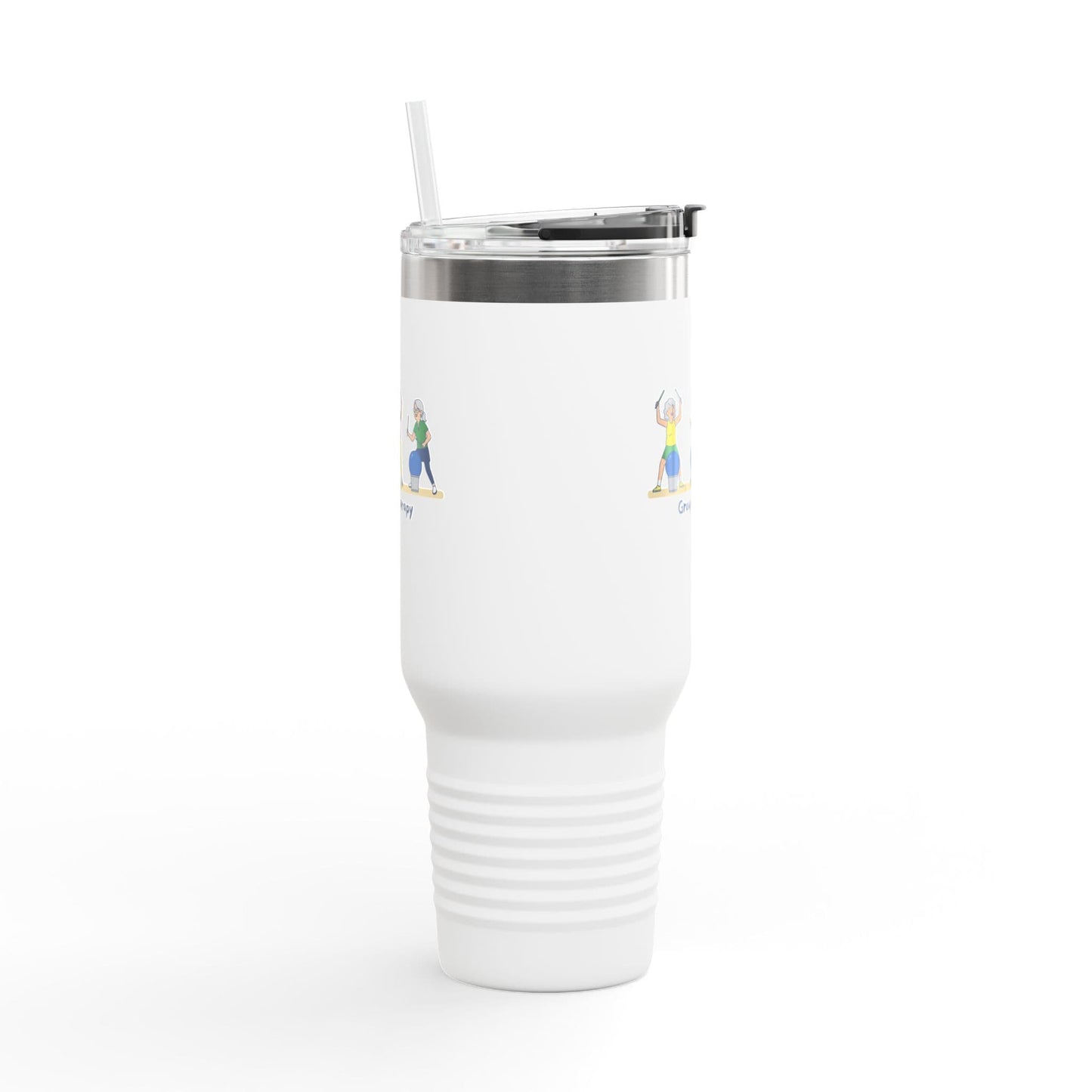 Printify Florida Villages of  Cardio Drumming "Group Therapy" TT2E Characters (Seniors) Tumbler