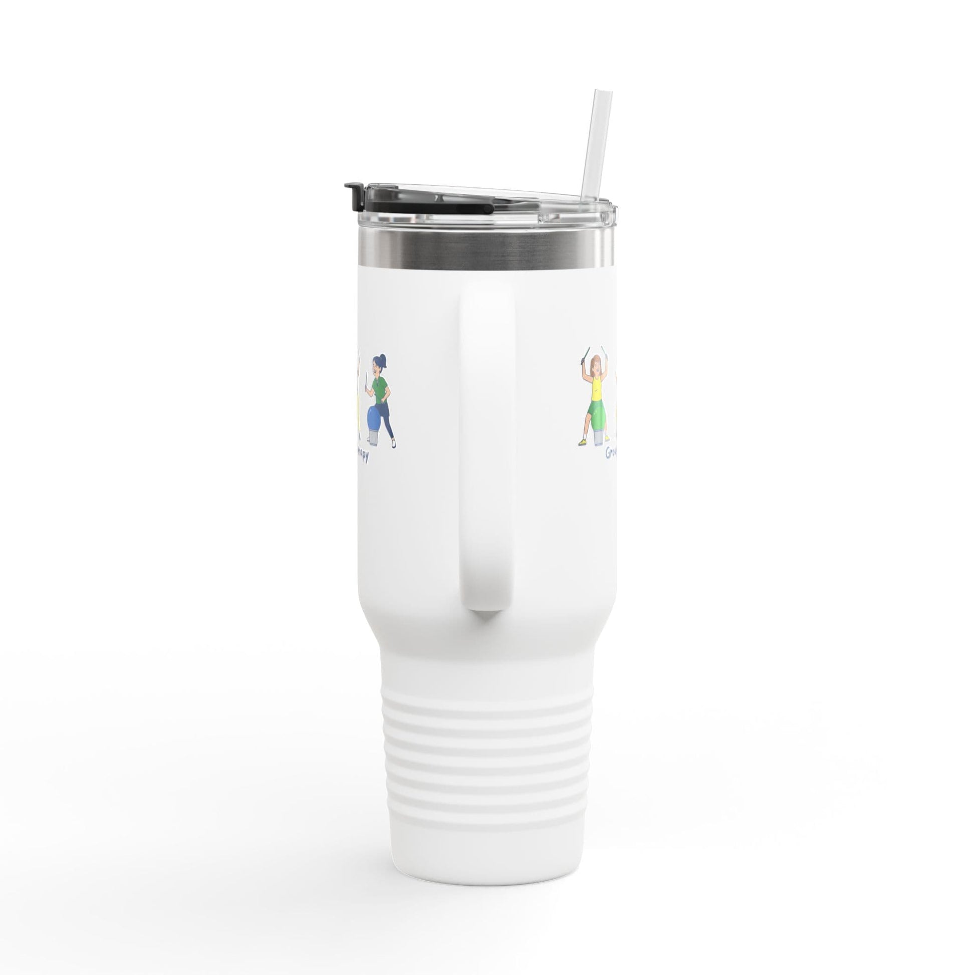 Printify Florida Villages of  Cardio Drumming "Group Therapy" TT2E Characters Tumbler