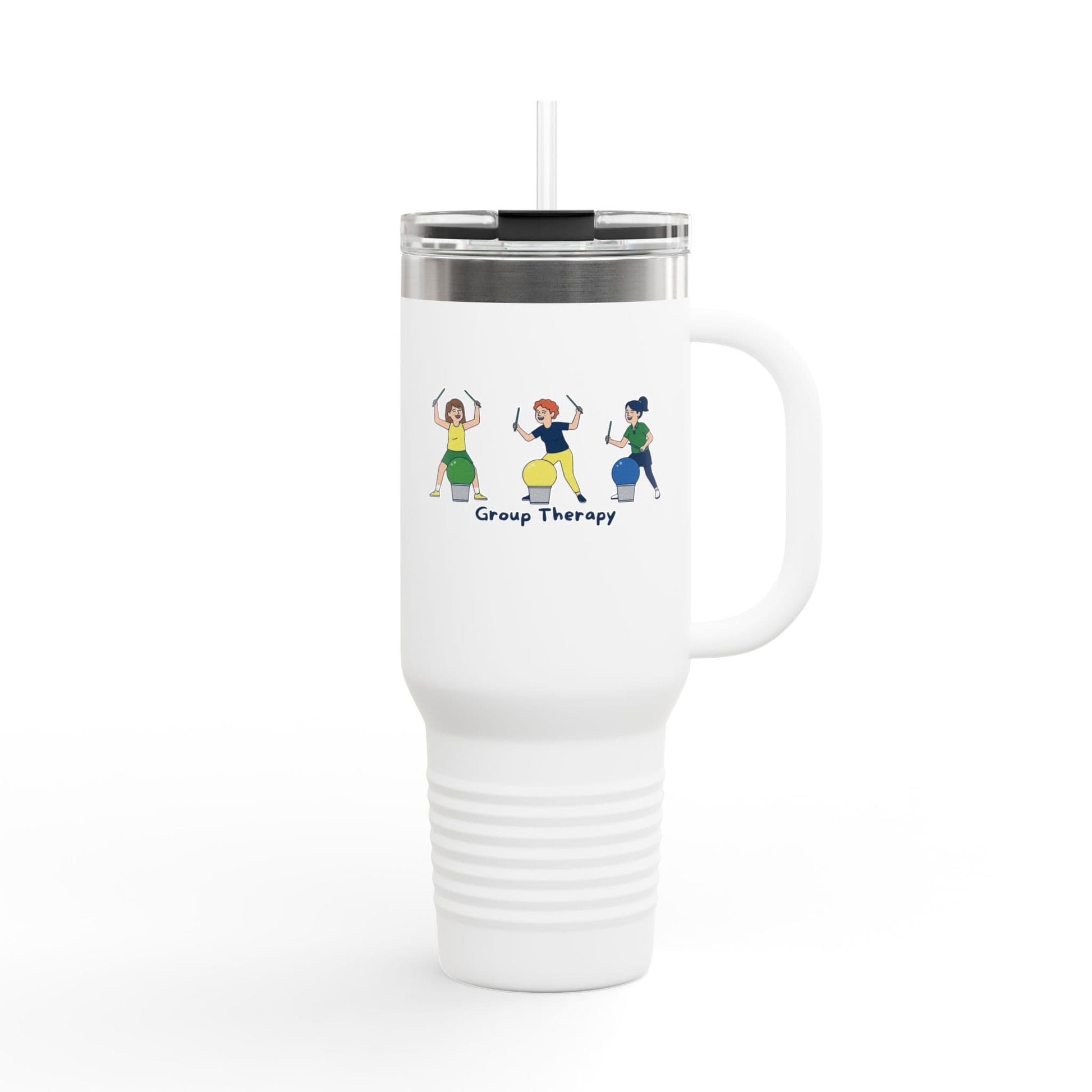 Printify Florida Villages of  Cardio Drumming "Group Therapy" TT2E Characters Tumbler