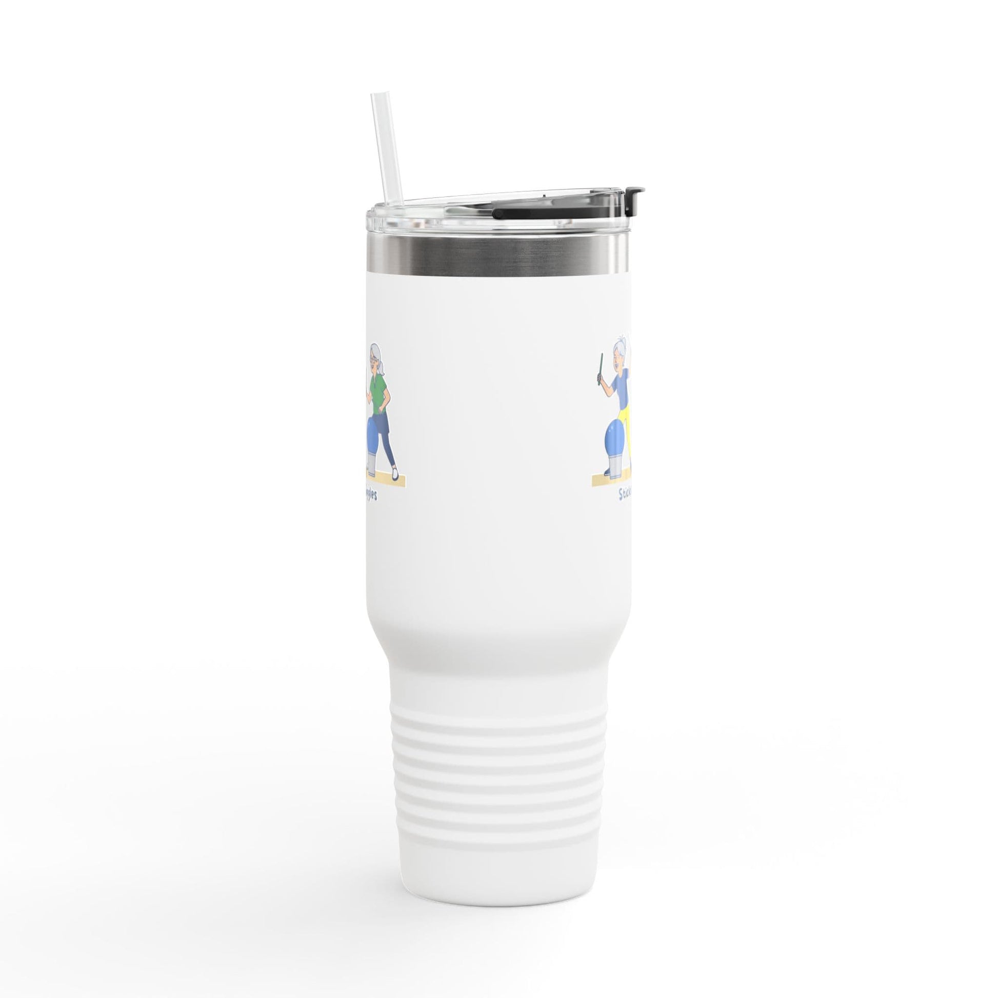 Printify Florida Villages of  Cardio Drumming "Sticks & Giggles" TT2E Characters (Seniors) Tumbler