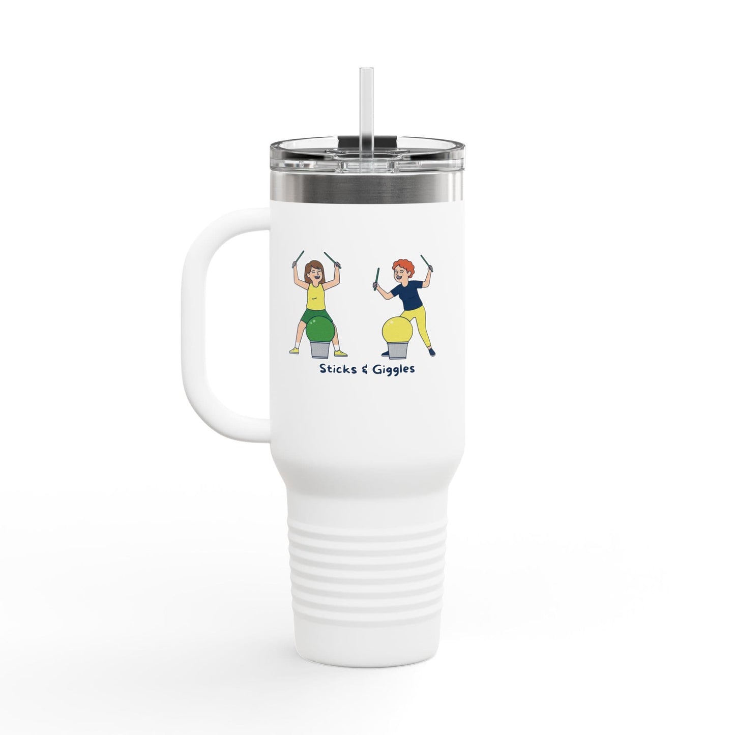 Printify Florida Villages of  Cardio Drumming "Sticks & Giggles" TT2E Characters Tumbler