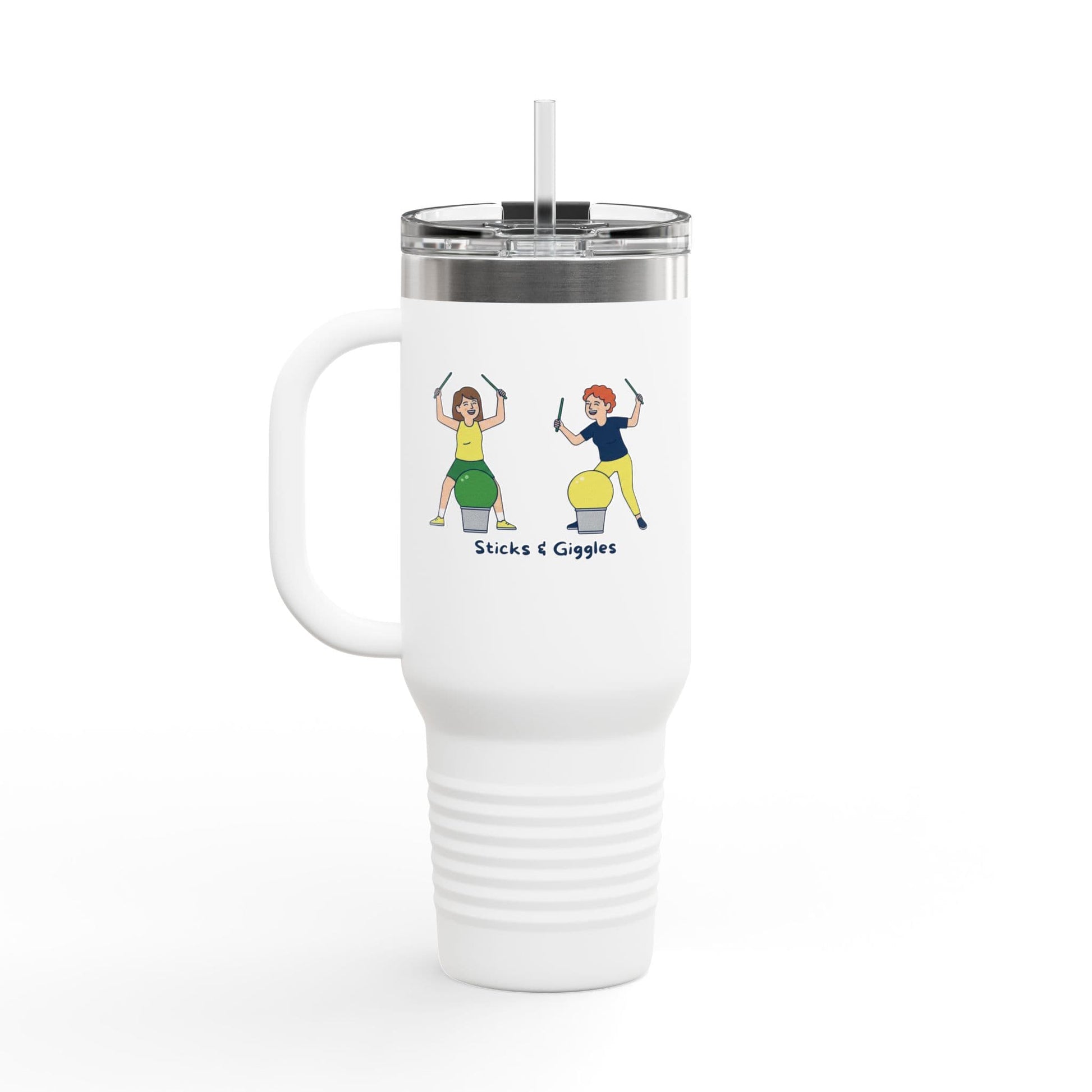 Printify Florida Villages of  Cardio Drumming "Sticks & Giggles" TT2E Characters Tumbler