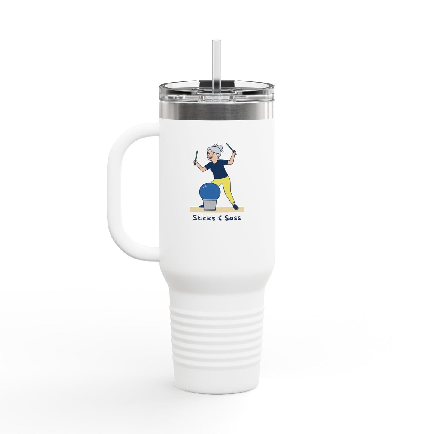 Printify Florida Villages of  Cardio Drumming "Sticks & Sass" TT2E Characters (Seniors) Tumbler
