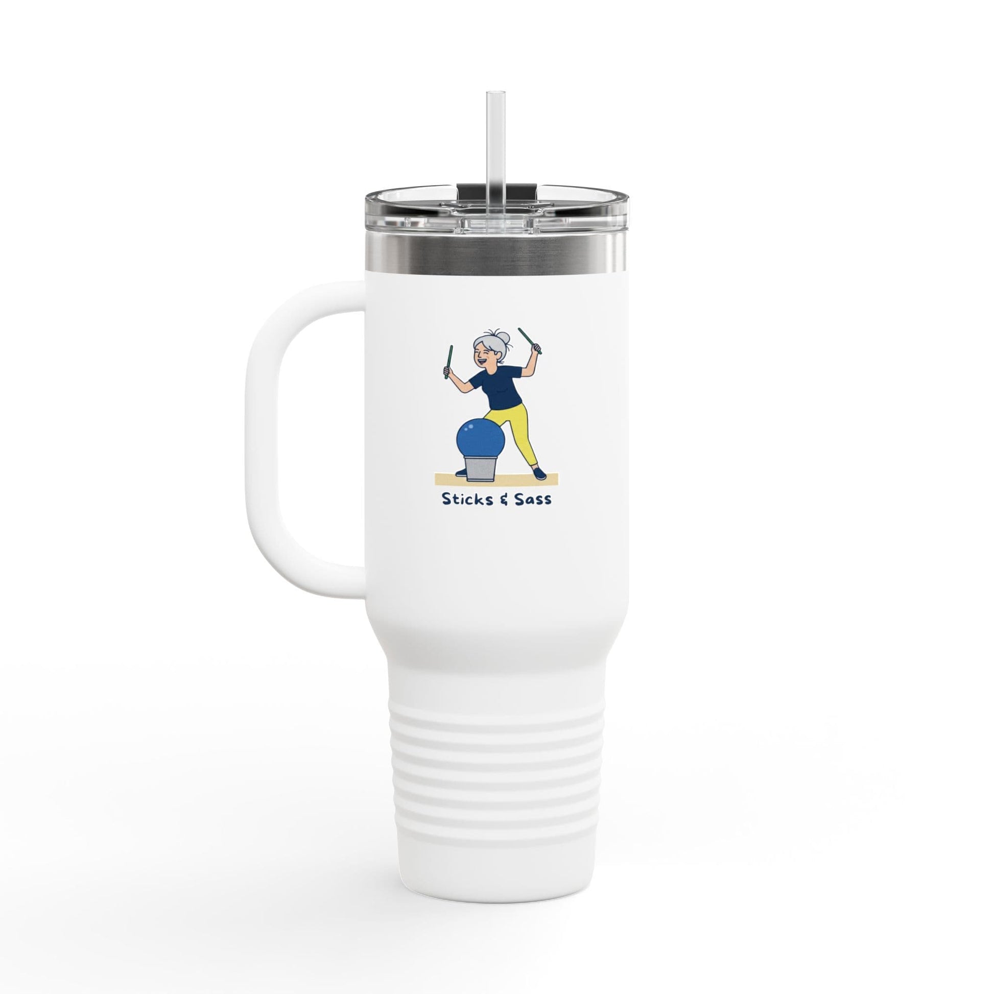 Printify Florida Villages of  Cardio Drumming "Sticks & Sass" TT2E Characters (Seniors) Tumbler
