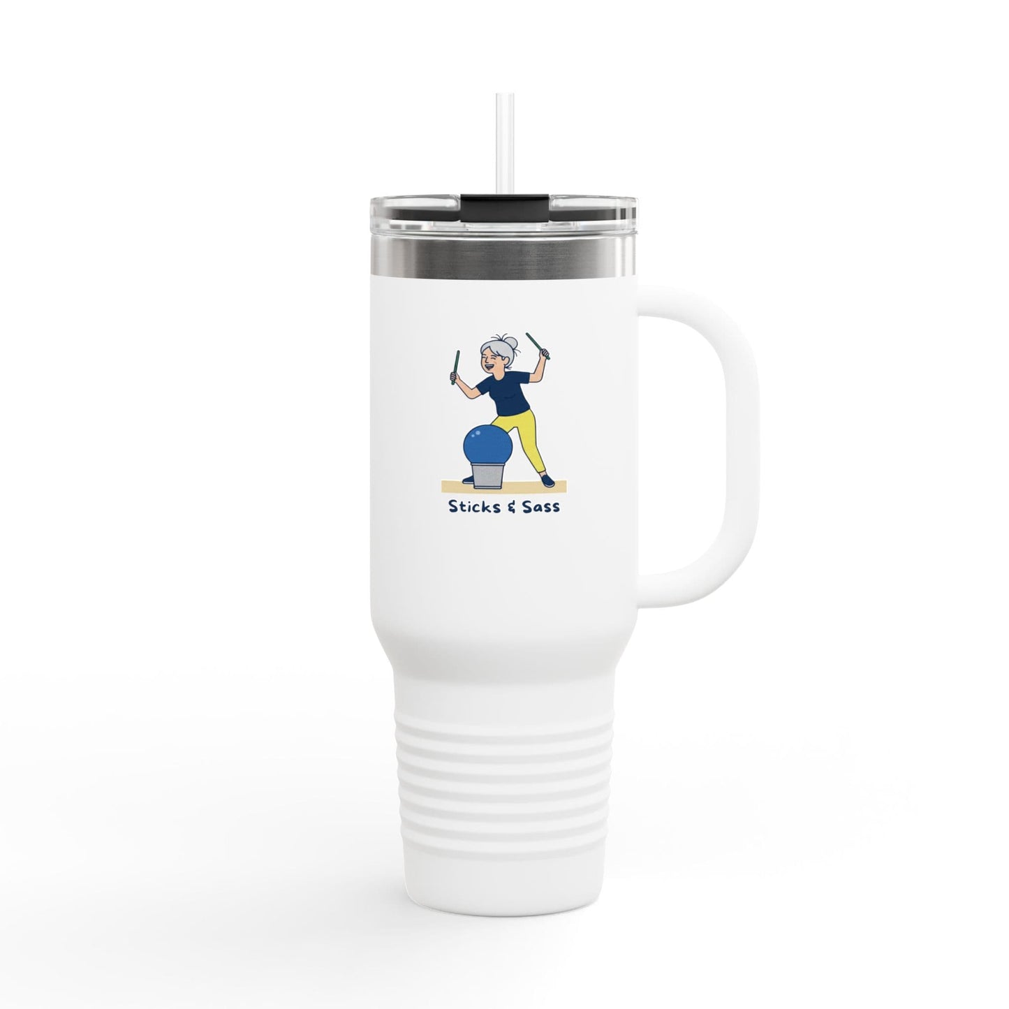 Printify Florida Villages of  Cardio Drumming "Sticks & Sass" TT2E Characters (Seniors) Tumbler
