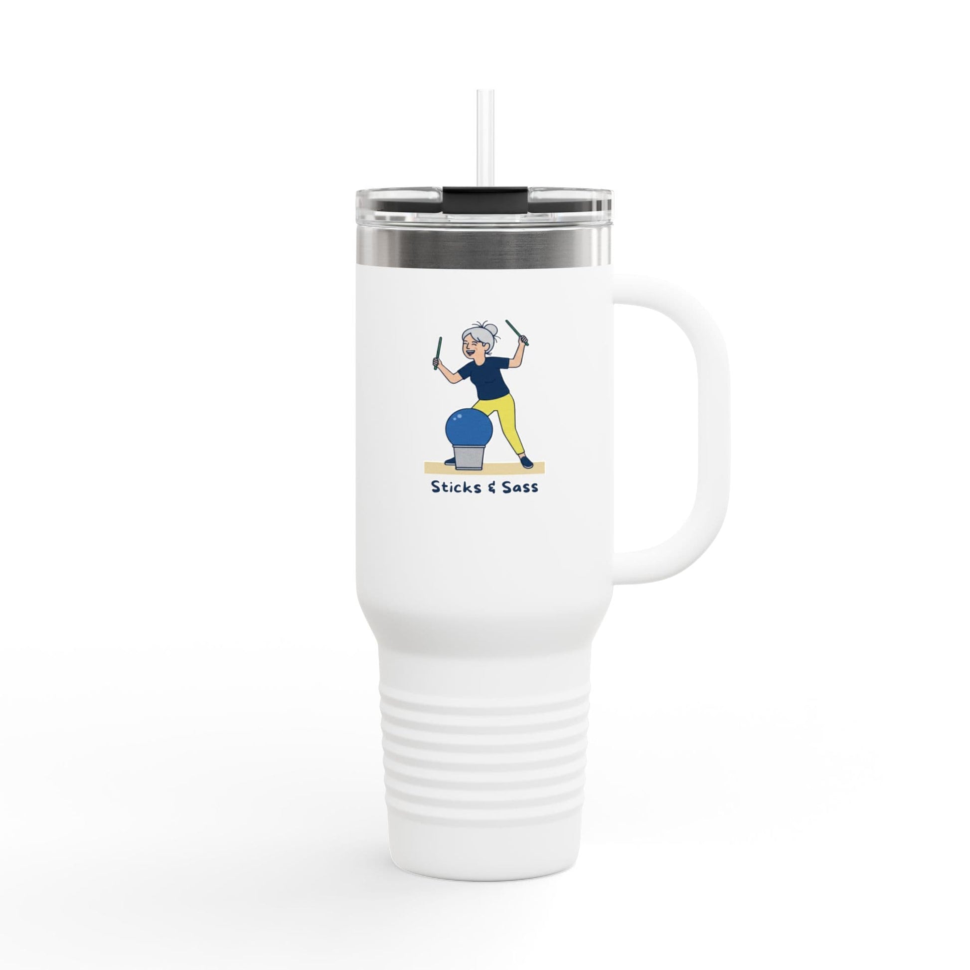 Printify Florida Villages of  Cardio Drumming "Sticks & Sass" TT2E Characters (Seniors) Tumbler
