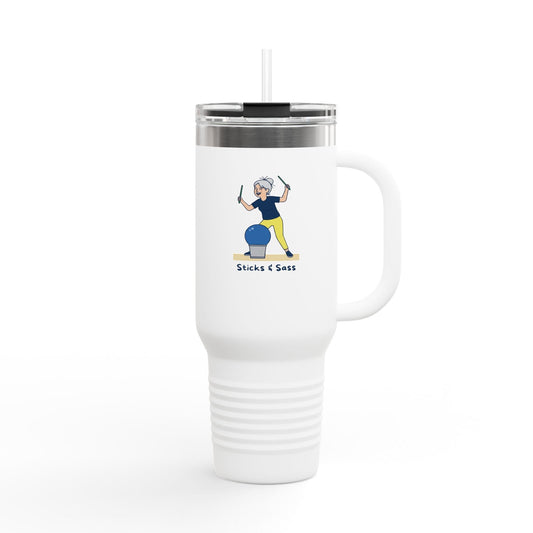 Printify Florida Villages of  Cardio Drumming "Sticks & Sass" TT2E Characters (Seniors) Tumbler