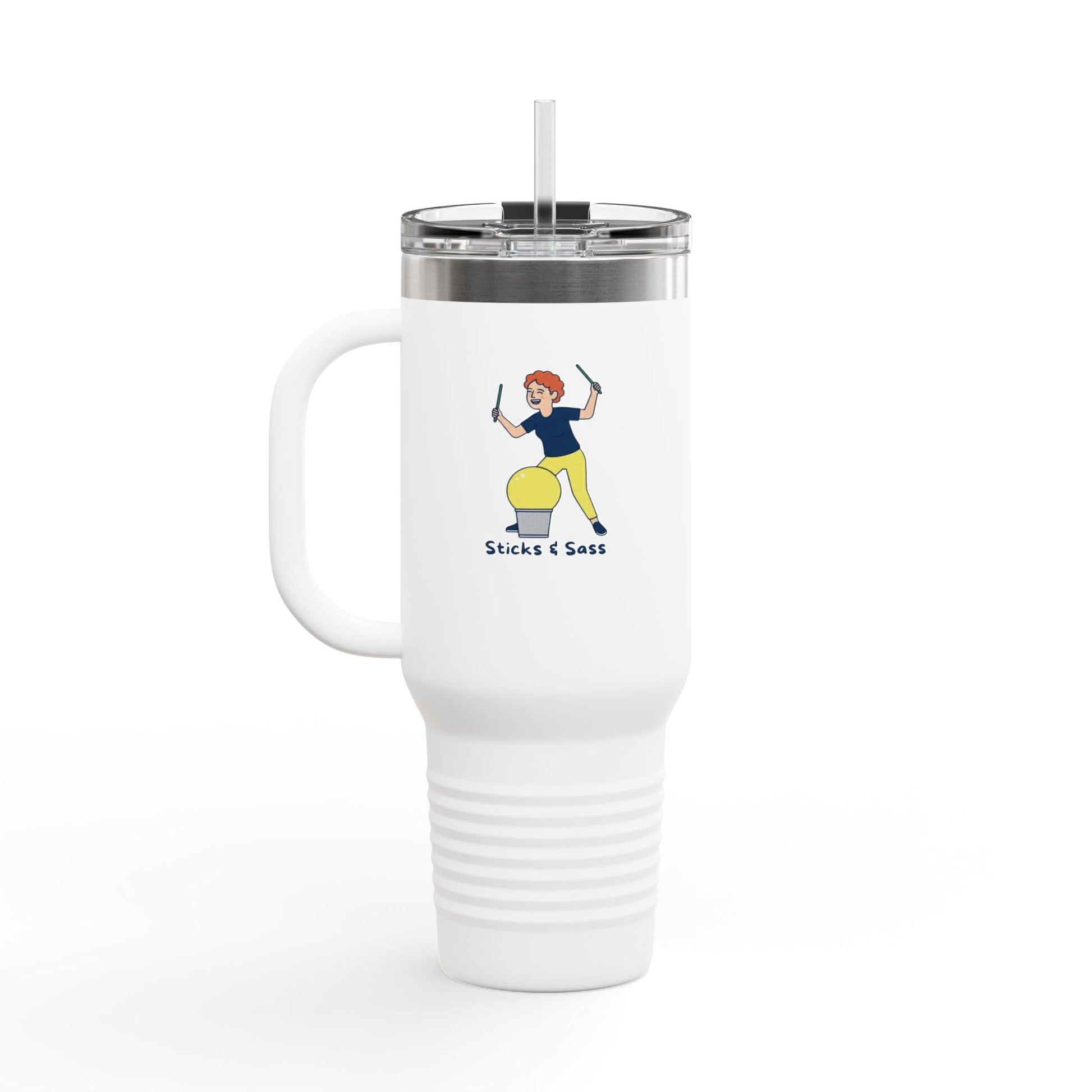 Printify Florida Villages of  Cardio Drumming "Sticks & Sass" TT2E Characters Tumbler