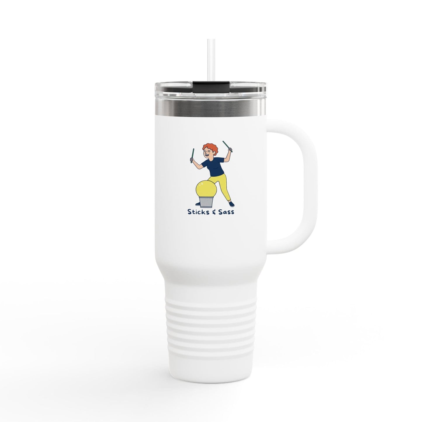 Printify Florida Villages of  Cardio Drumming "Sticks & Sass" TT2E Characters Tumbler