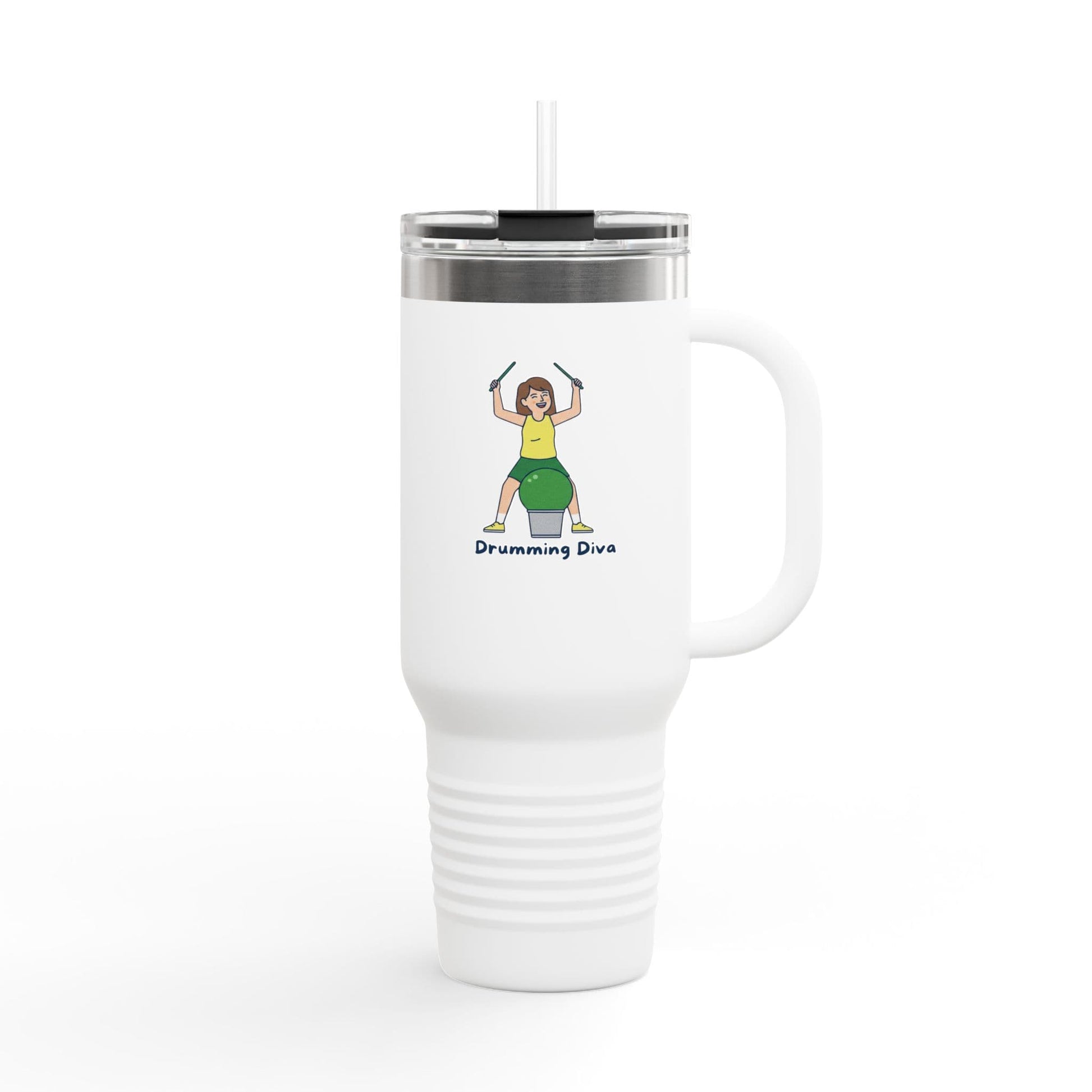 Printify Florida Villages of  Cardio Workout "Drumming Diva" TT2E Characters Tumbler