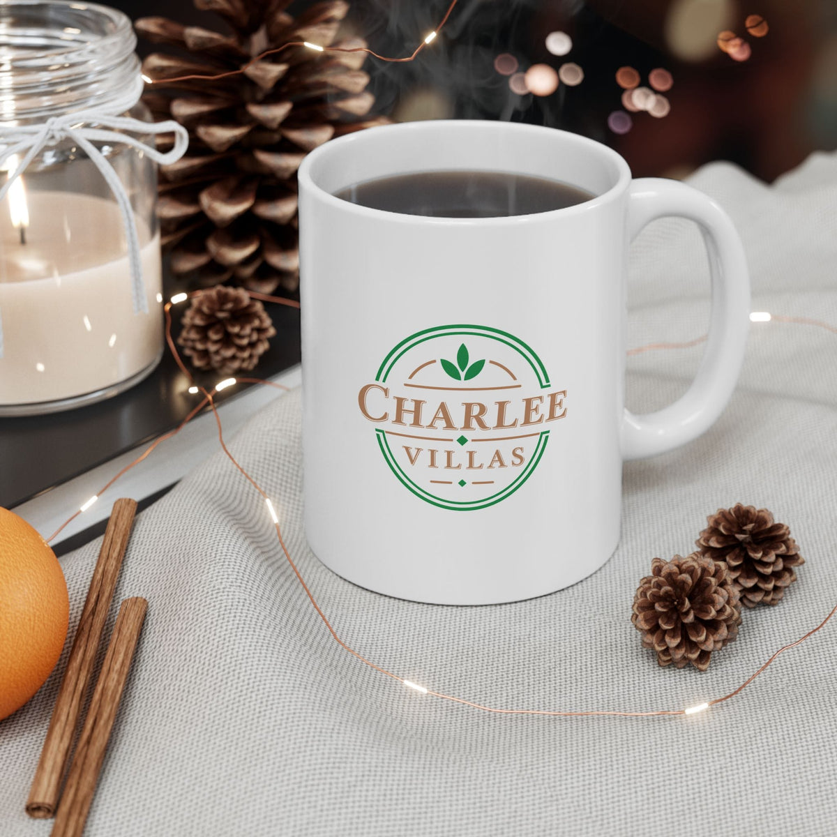 Printify Florida Villages of  Charlee Villas Ceramic Coffee Mug (11oz)