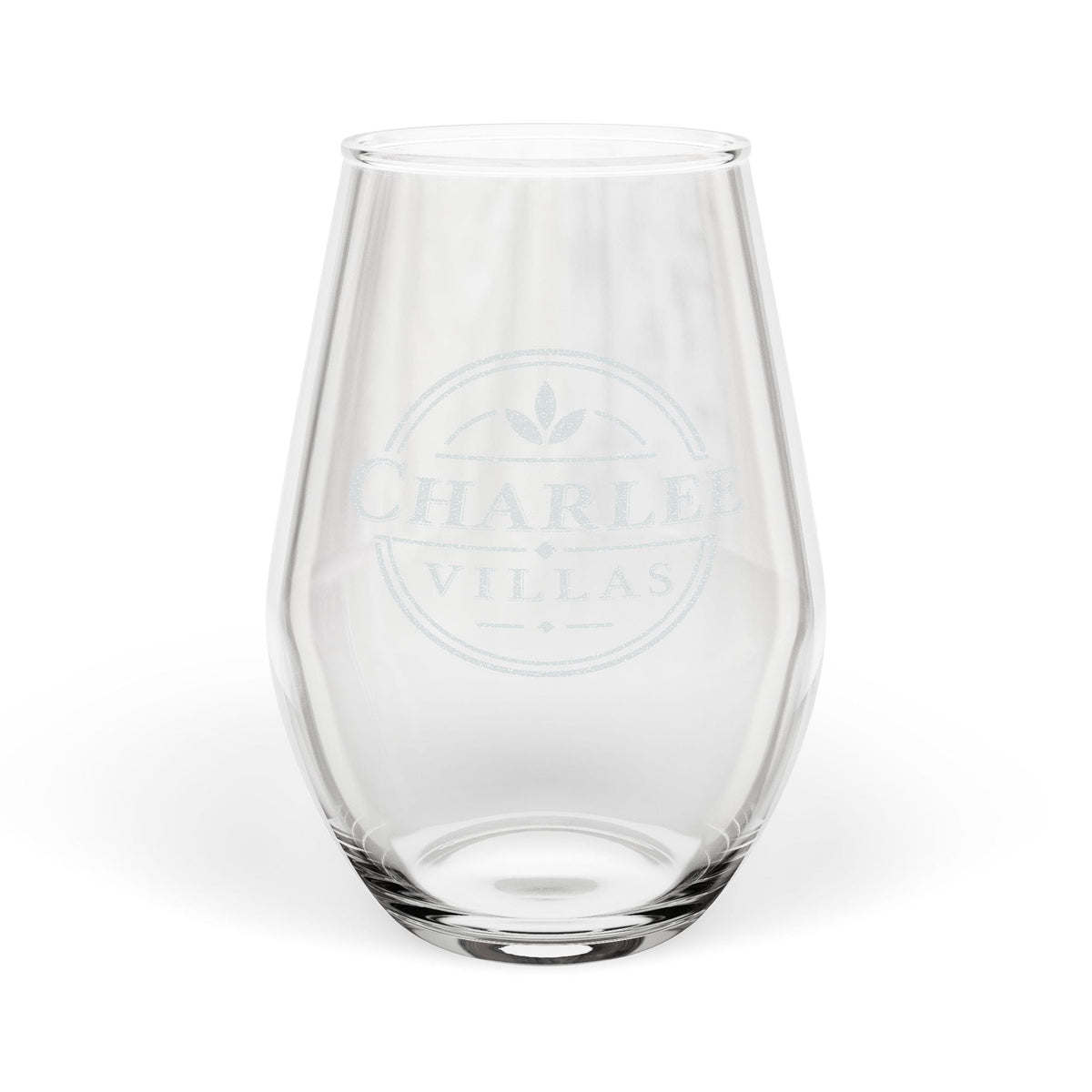 Printify Florida Villages of  Engraved Stemless Wine Glass — Charlee Villas 11.5oz Monogrammed Tumbler
