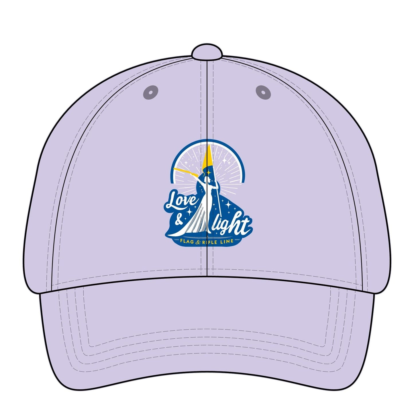 Printify Florida Villages of  Love & Light Flag & Rifle Line -- Women's Pigment-Dyed Cap with Fashion Undervisor (Embroidery)