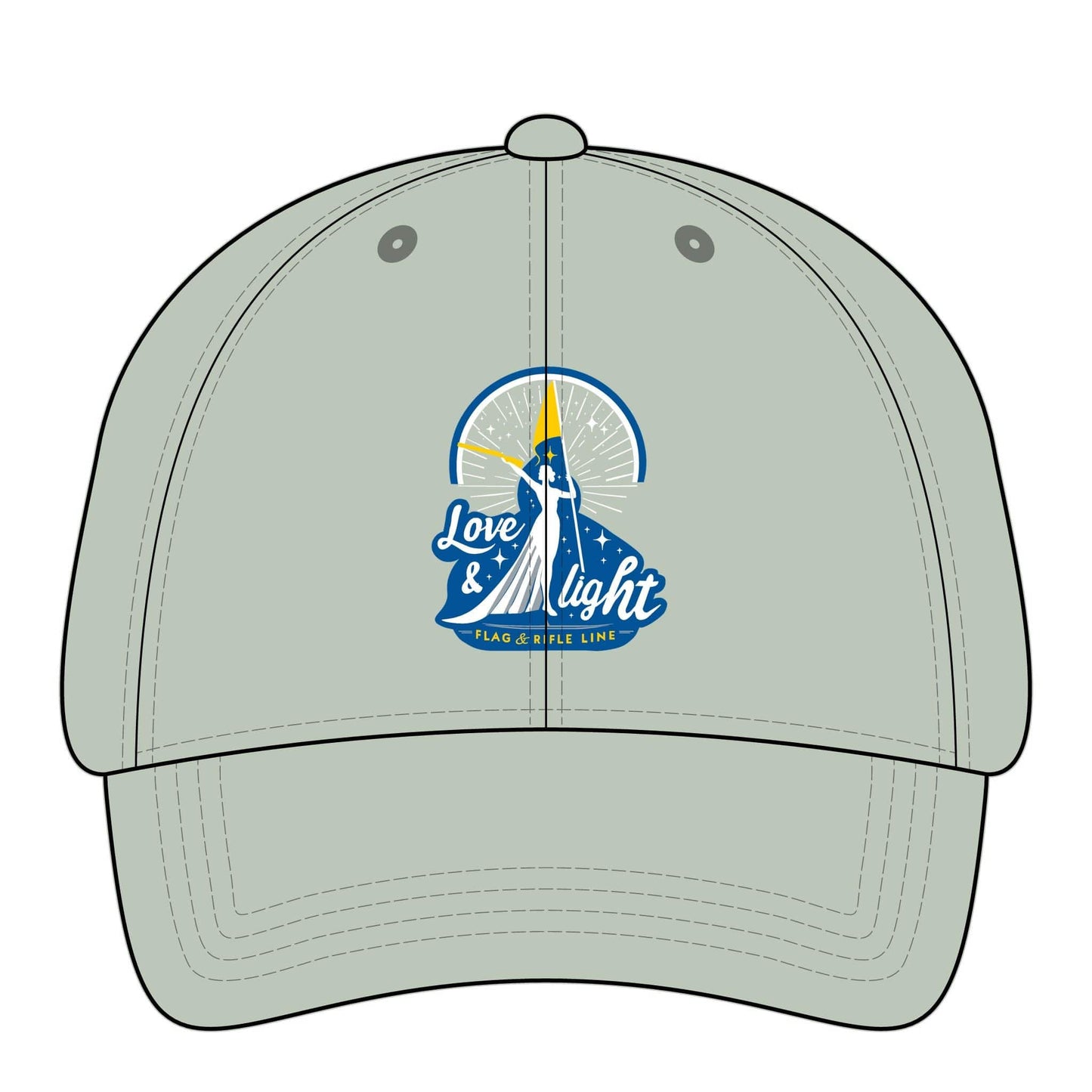 Printify Florida Villages of  Love & Light Flag & Rifle Line -- Women's Pigment-Dyed Cap with Fashion Undervisor (Embroidery)