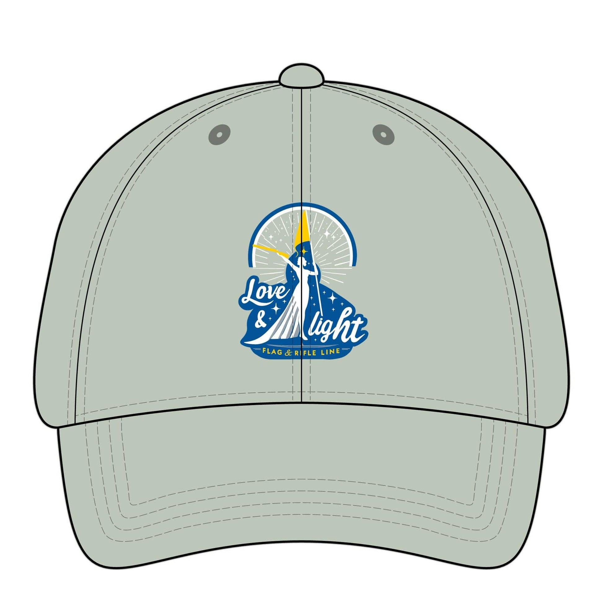 Printify Florida Villages of  Love & Light Flag & Rifle Line -- Women's Pigment-Dyed Cap with Fashion Undervisor (Embroidery)
