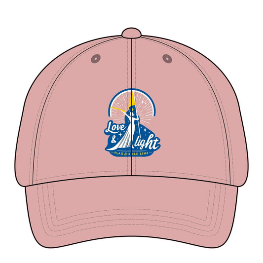 Printify Florida Villages of  Love & Light Flag & Rifle Line -- Women's Pigment-Dyed Cap with Fashion Undervisor (Embroidery)