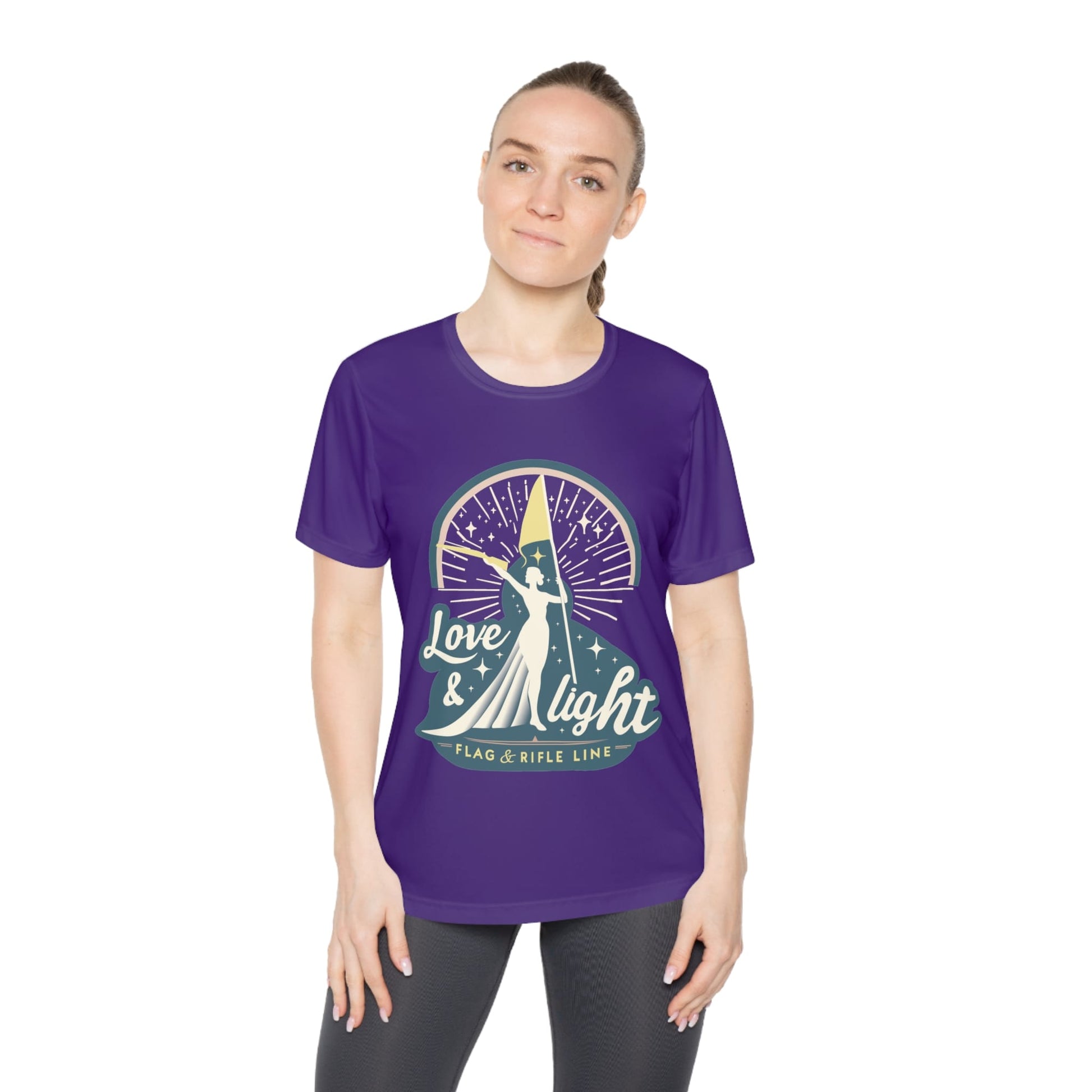 Printify Florida Villages of  Love & Light Ladies Wicking Tee — Flag & Rifle Line Graphic T‑Shirt