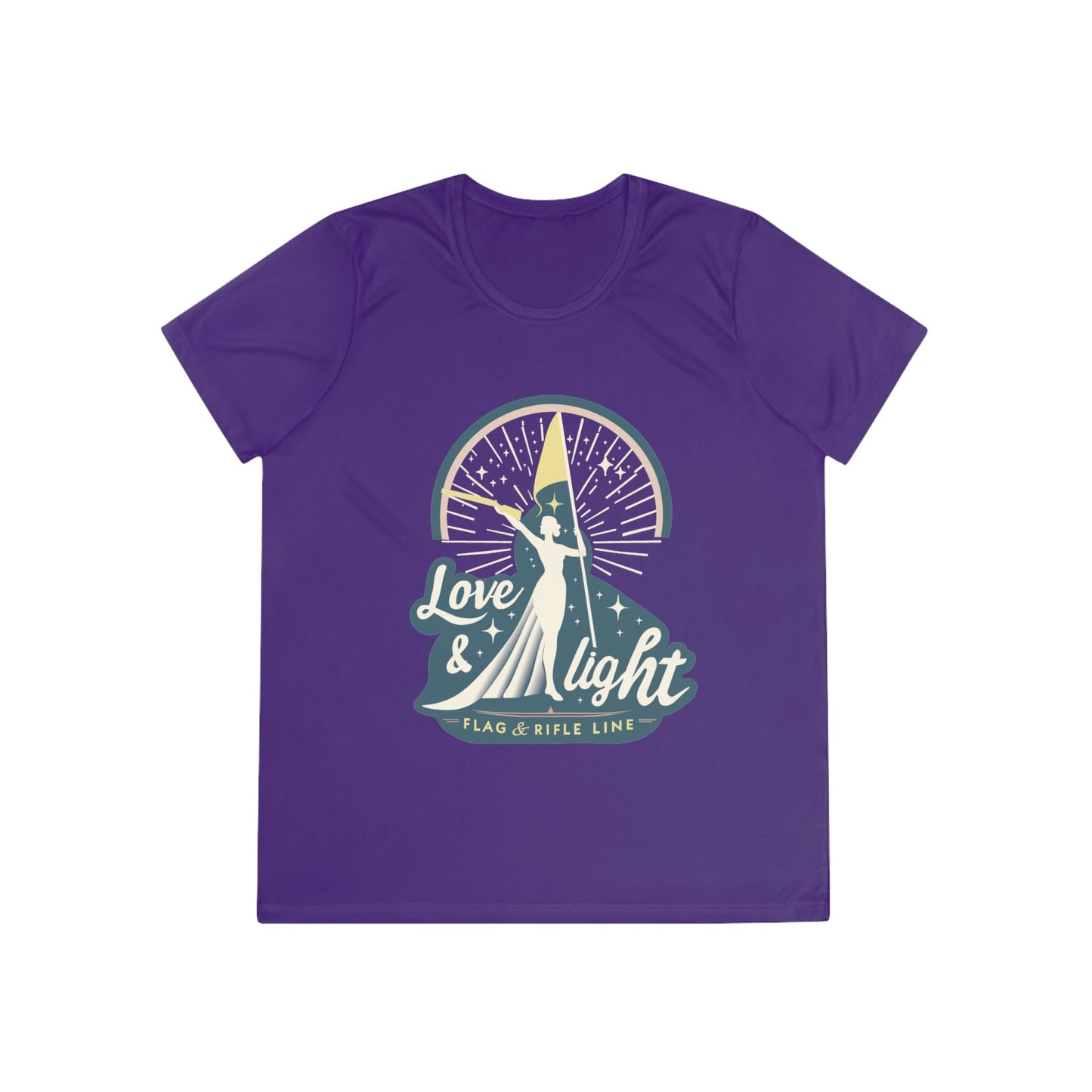 Printify Florida Villages of  Love & Light Ladies Wicking Tee — Flag & Rifle Line Graphic T‑Shirt