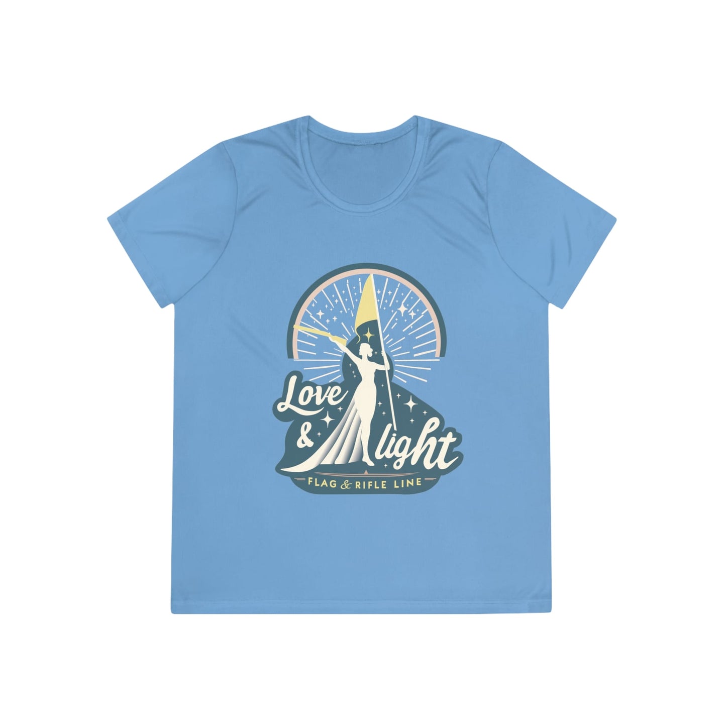 Printify Florida Villages of  Love & Light Ladies Wicking Tee — Flag & Rifle Line Graphic T‑Shirt